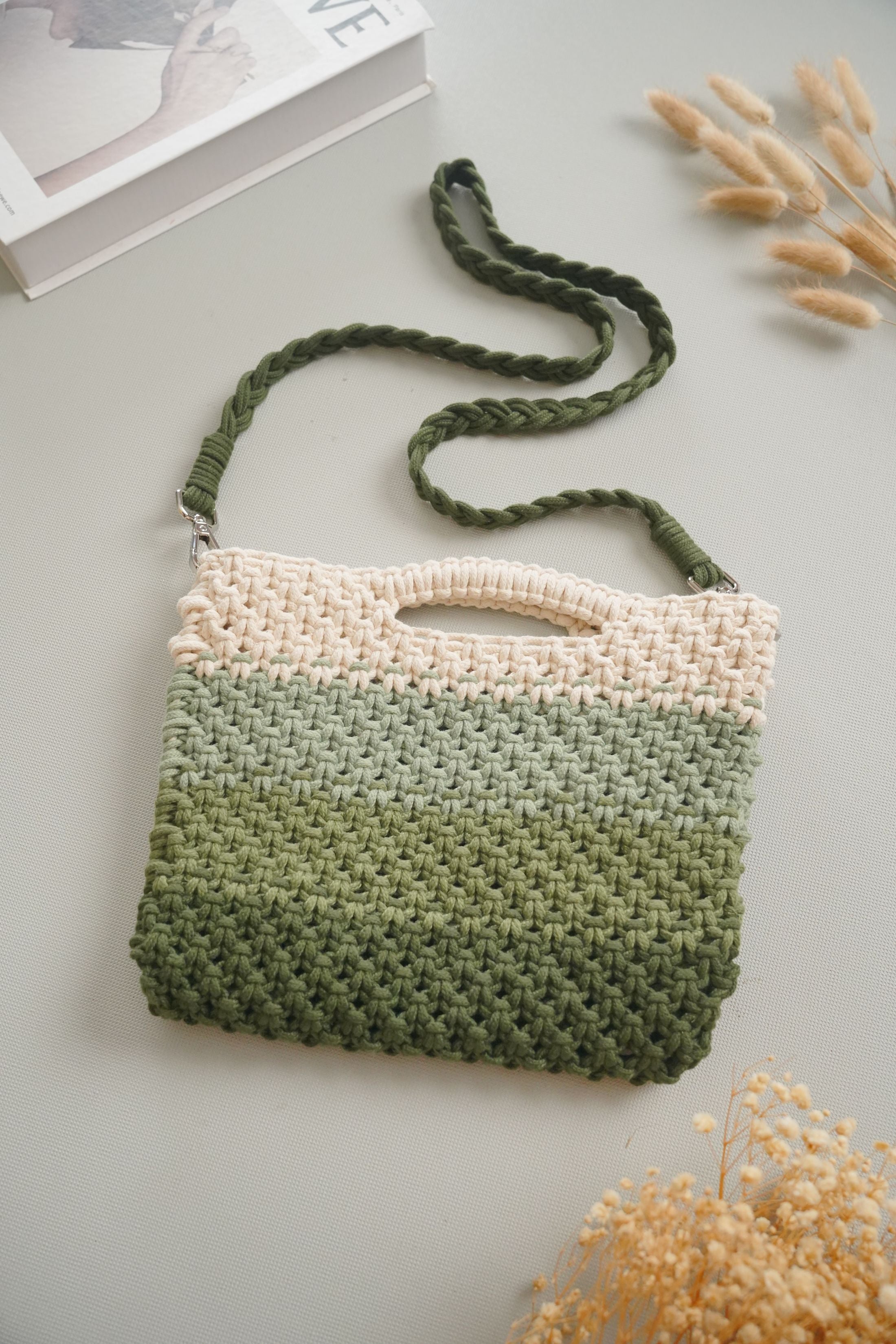 DIY Macrame Crossbody Bag Kit – Handmade Boho Bag Project K10