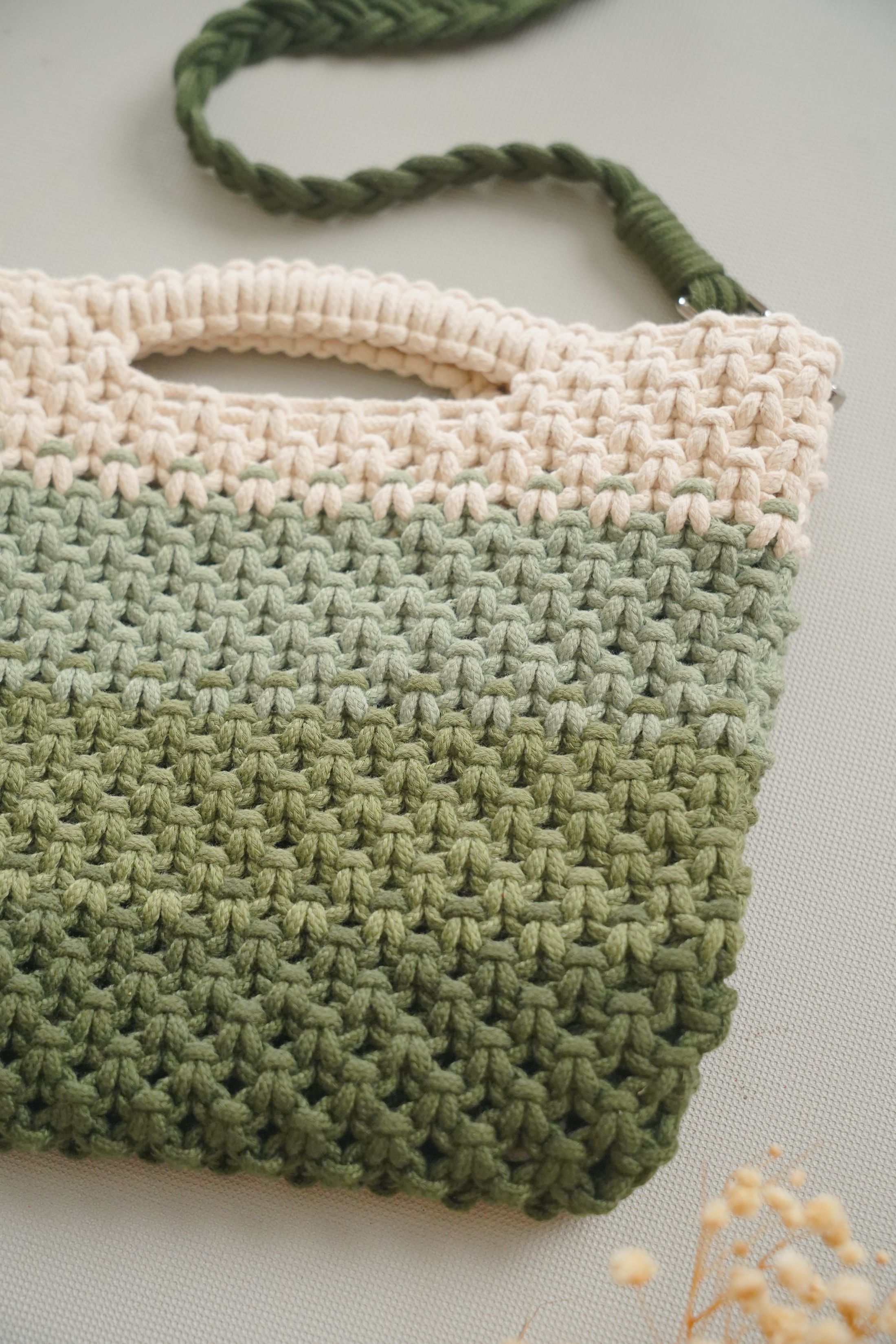 DIY Macrame Crossbody Bag Kit – Handmade Boho Bag Project K10