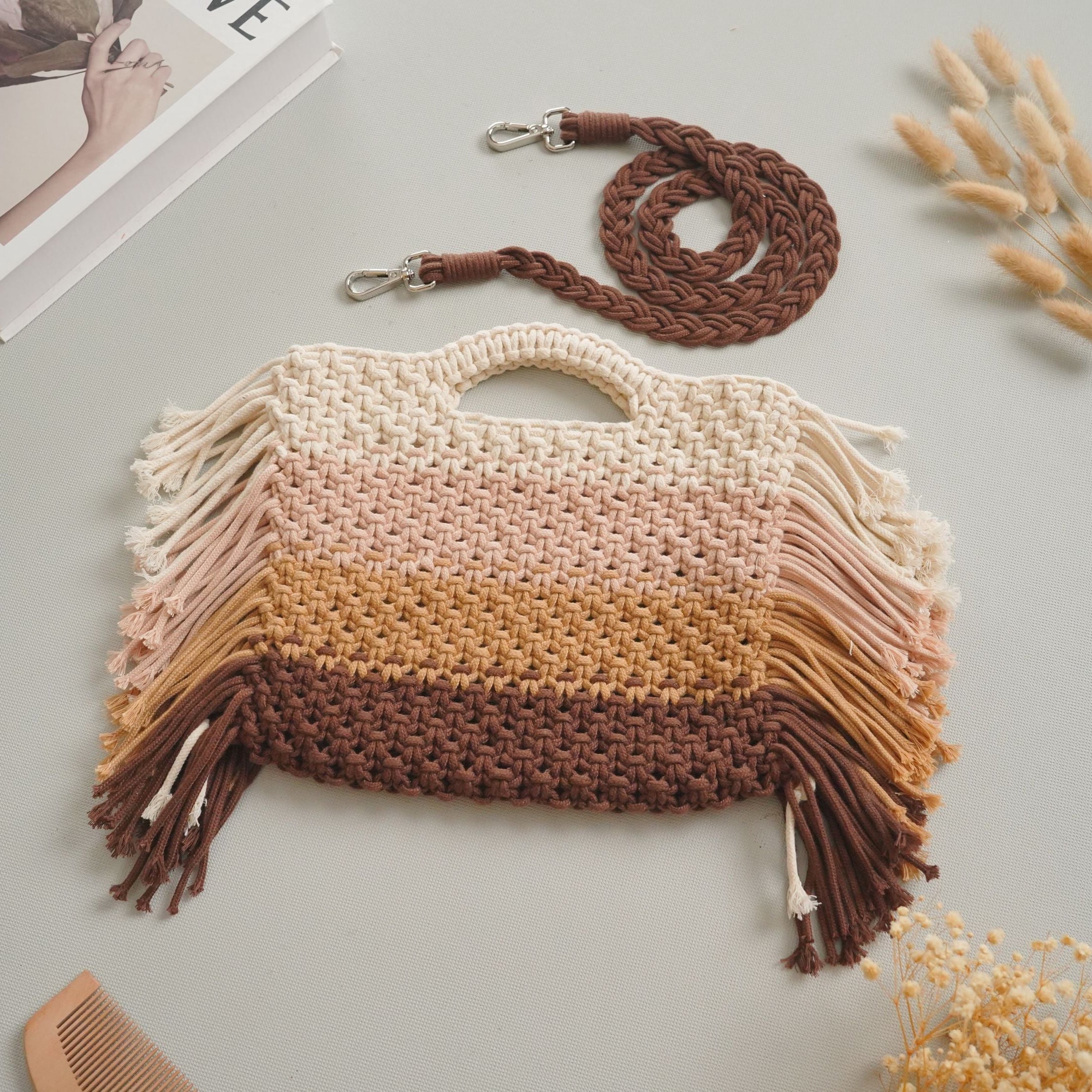 Macrame Bag DIY Kit macrame cord for diy bag kit lovers K10