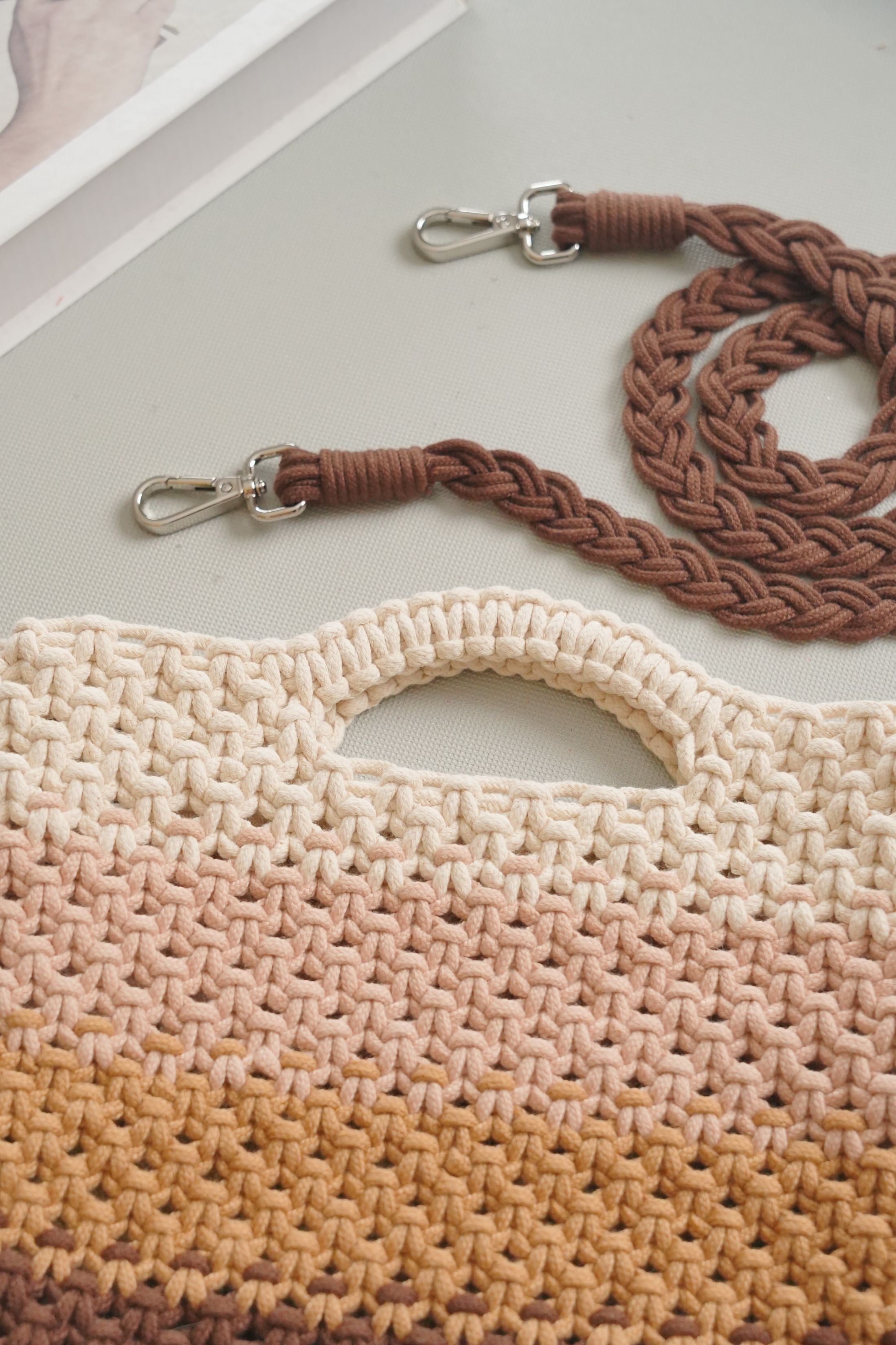 DIY Macrame Crossbody Bag Kit – Handmade Boho Bag Project K10