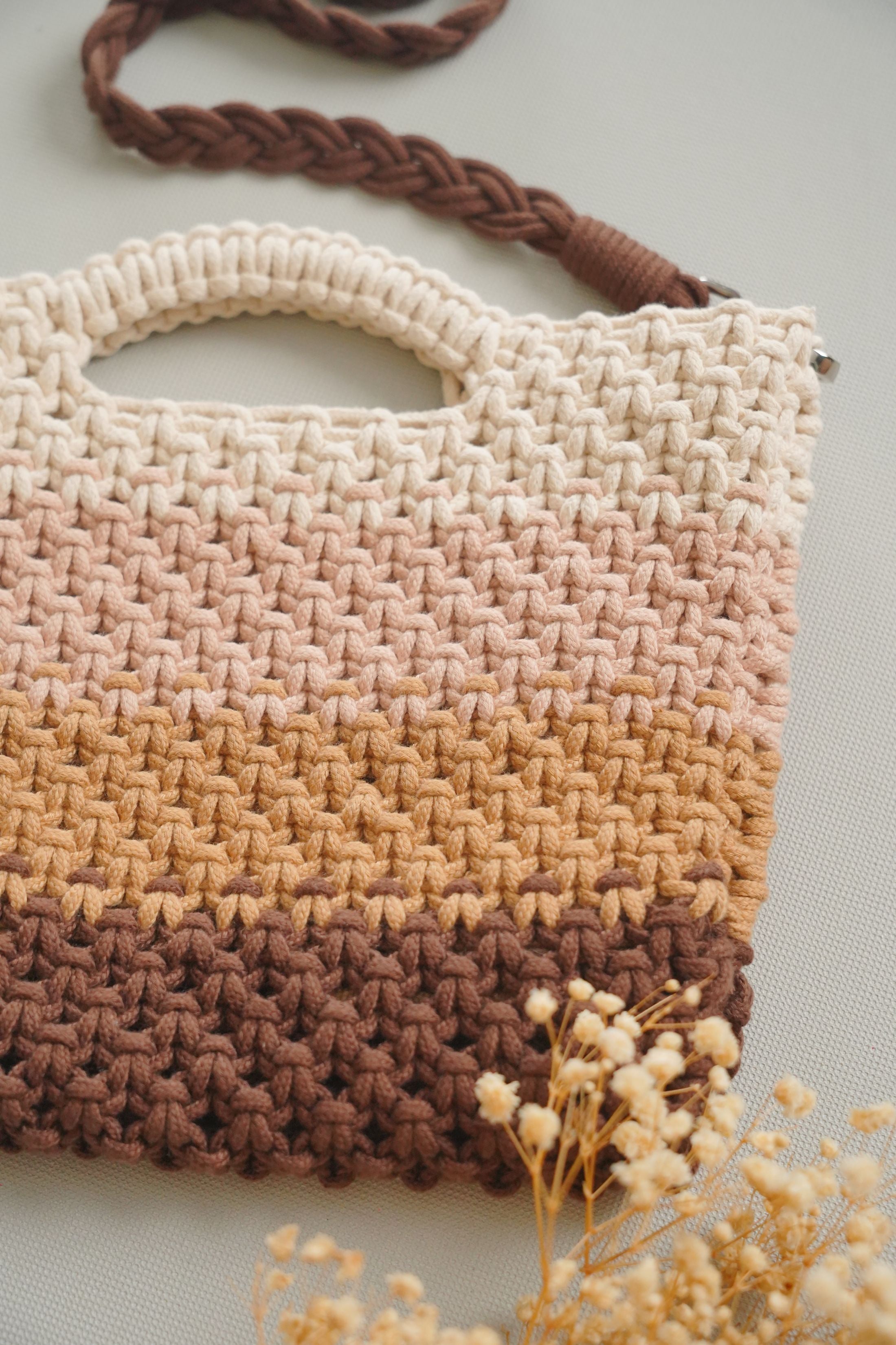 DIY Macrame Crossbody Bag Kit – Handmade Boho Bag Project K10