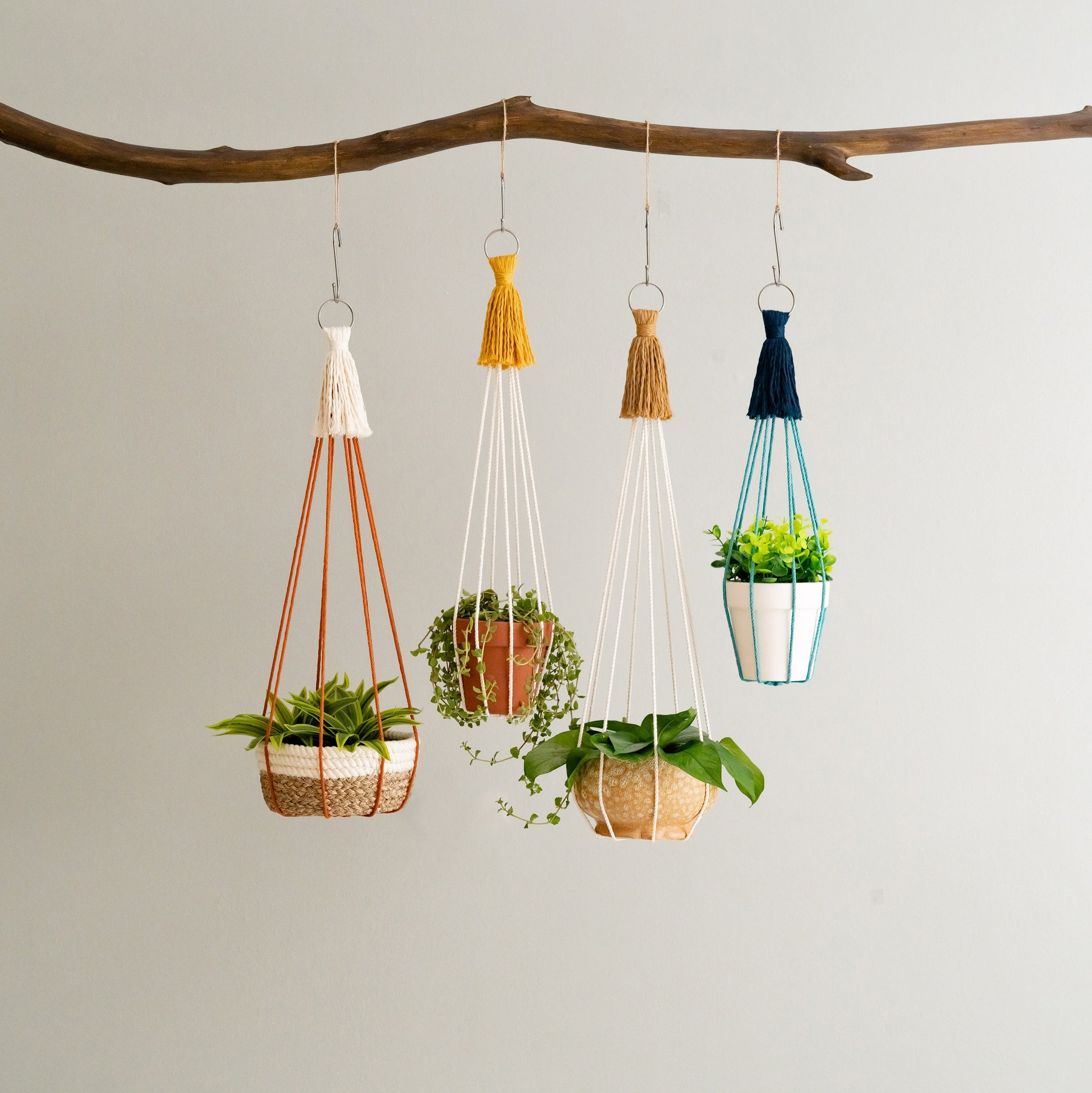 Macrame Plant Hanger – Cotton Cord Indoor Boho Decor I64