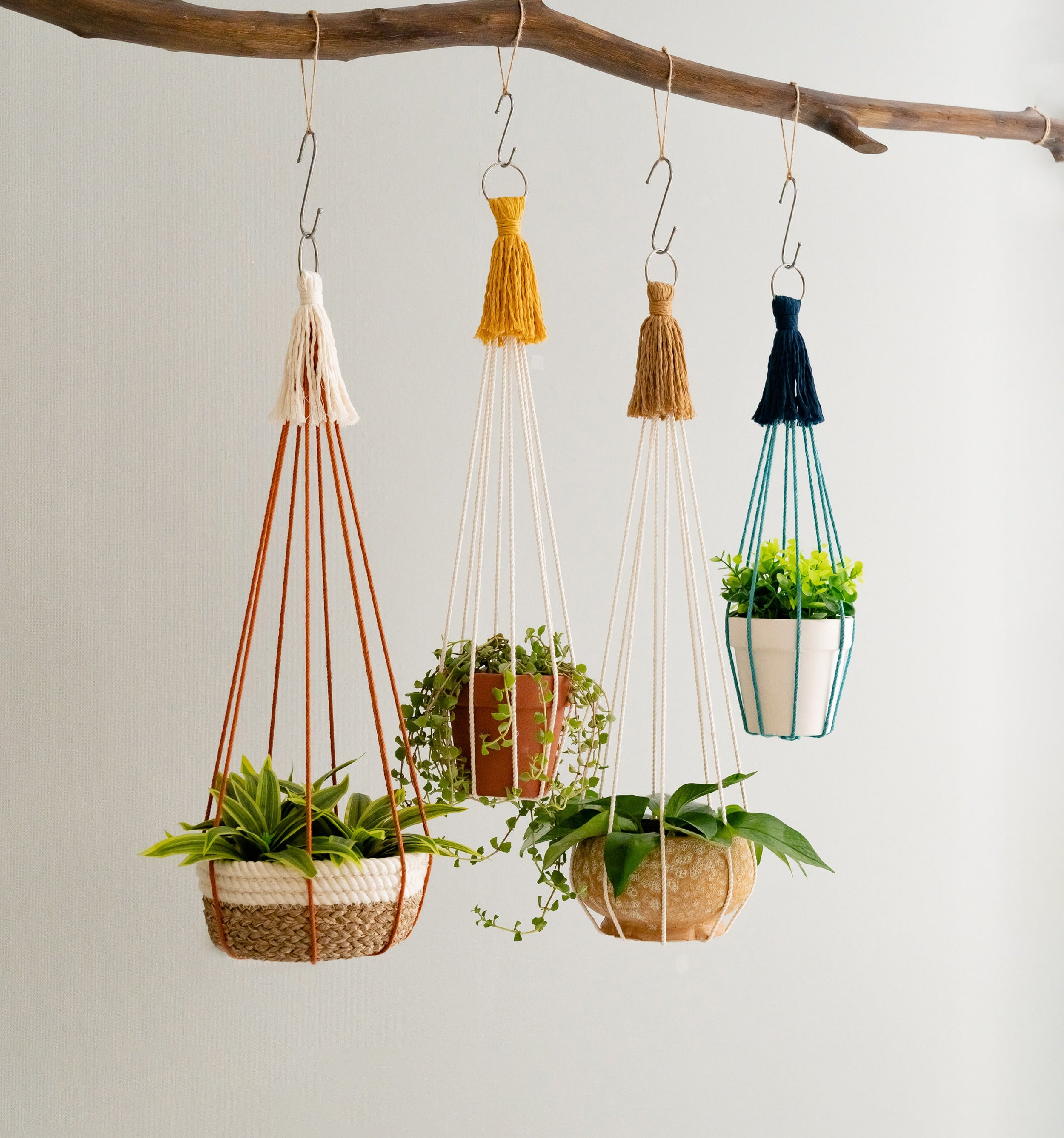 Macrame Plant Hanger – Cotton Cord Indoor Boho Decor I64