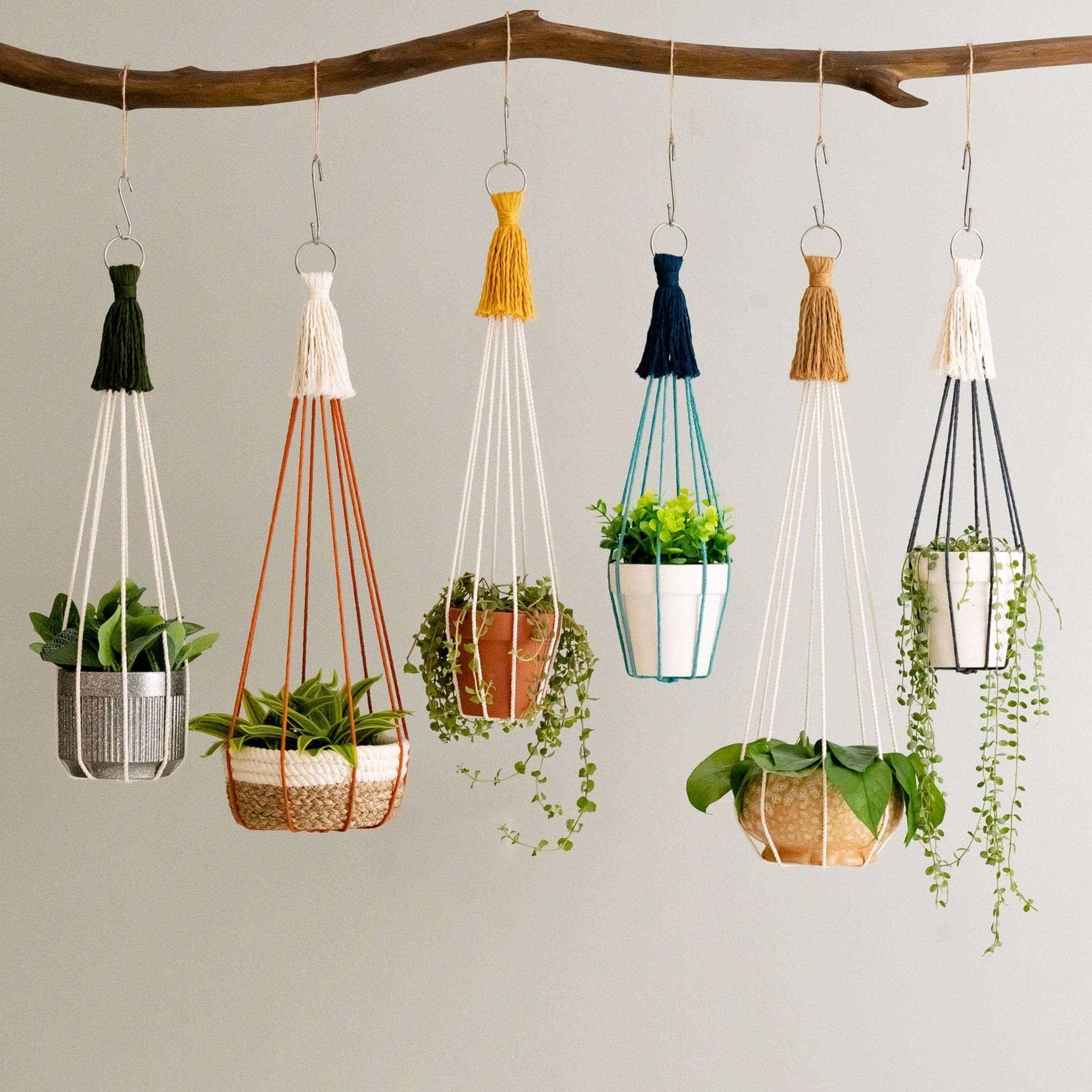Macrame Plant Hanger – Cotton Cord Indoor Boho Decor I64
