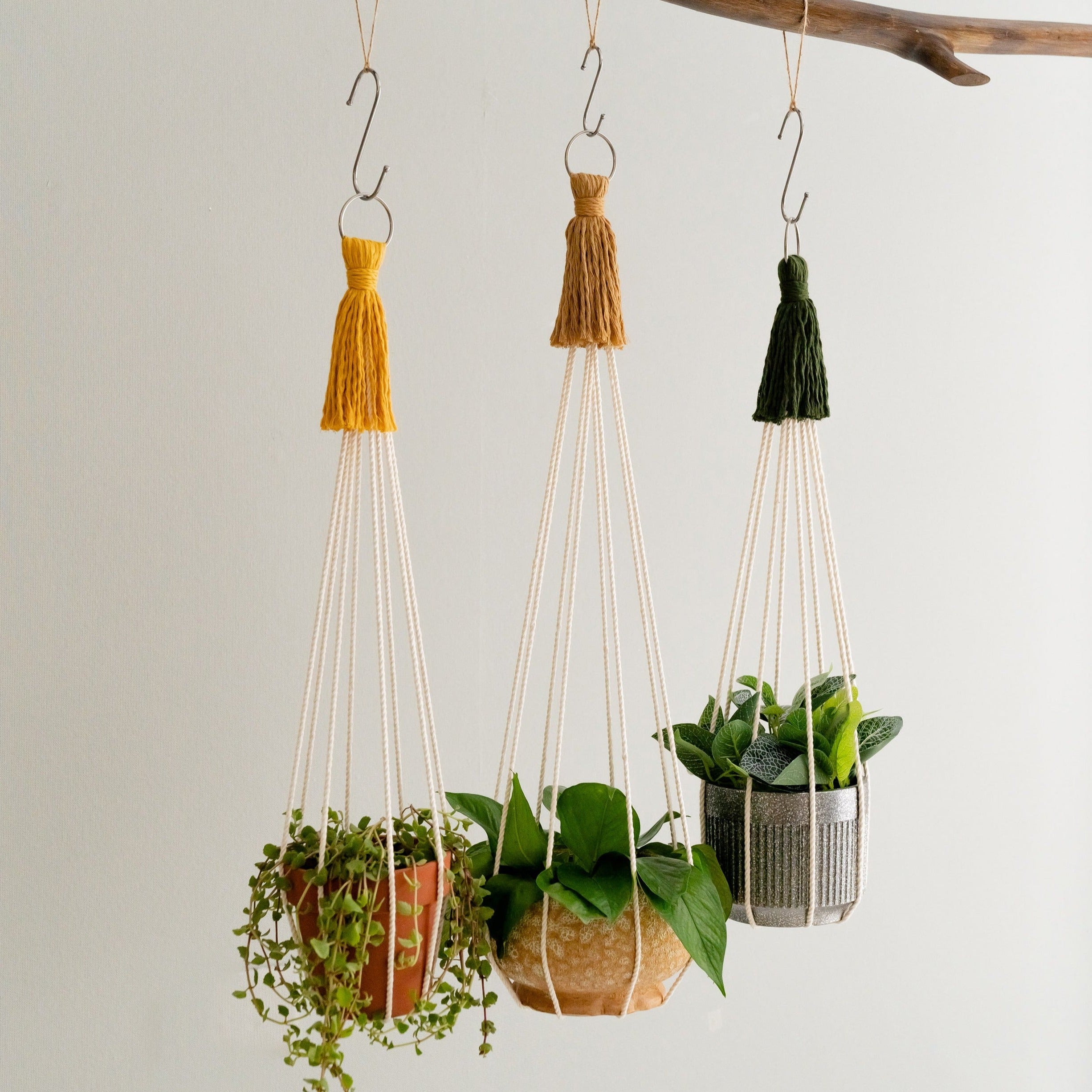 Macrame Plant Hanger – Cotton Cord Indoor Boho Decor I64