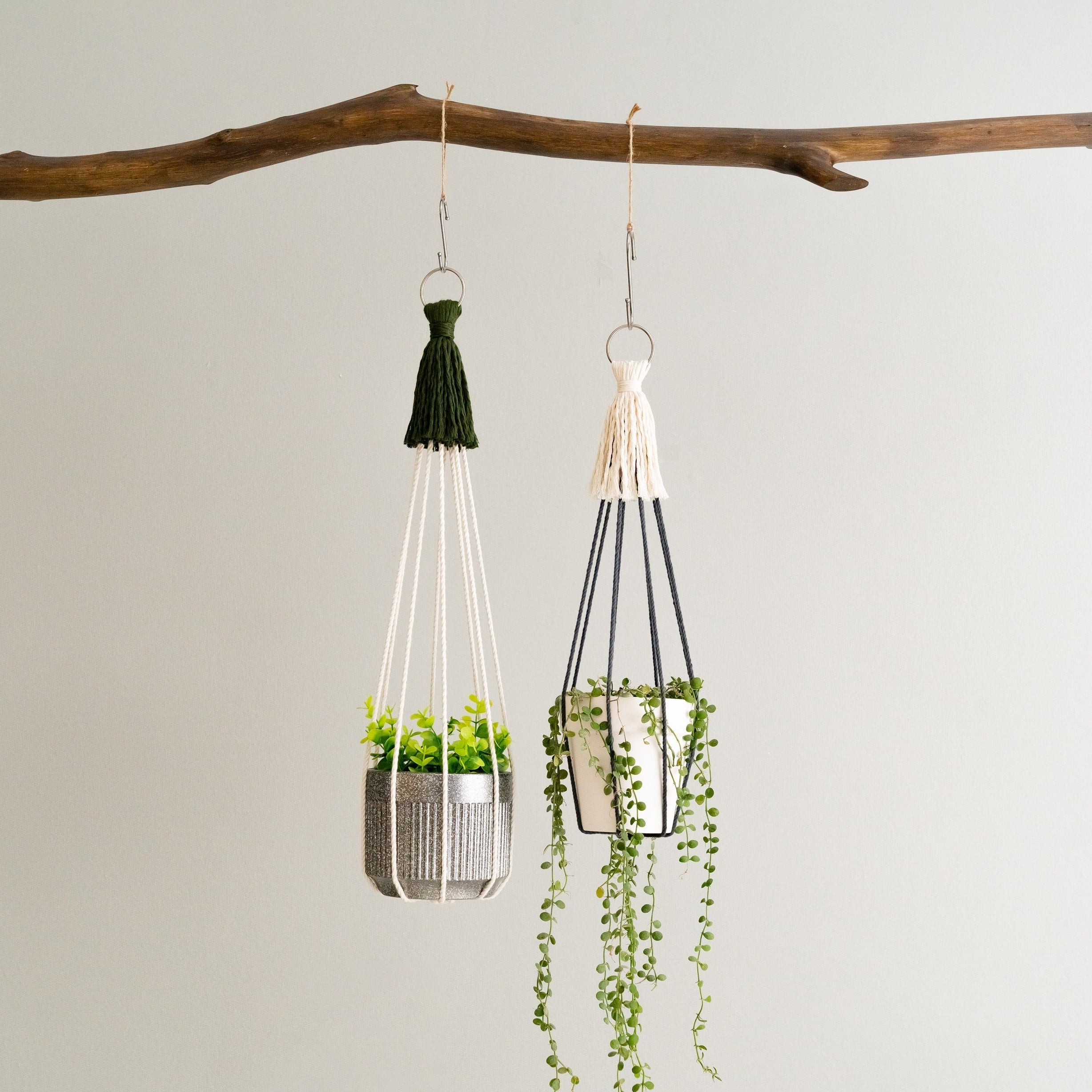 Macrame Plant Hanger – Cotton Cord Indoor Boho Decor I64
