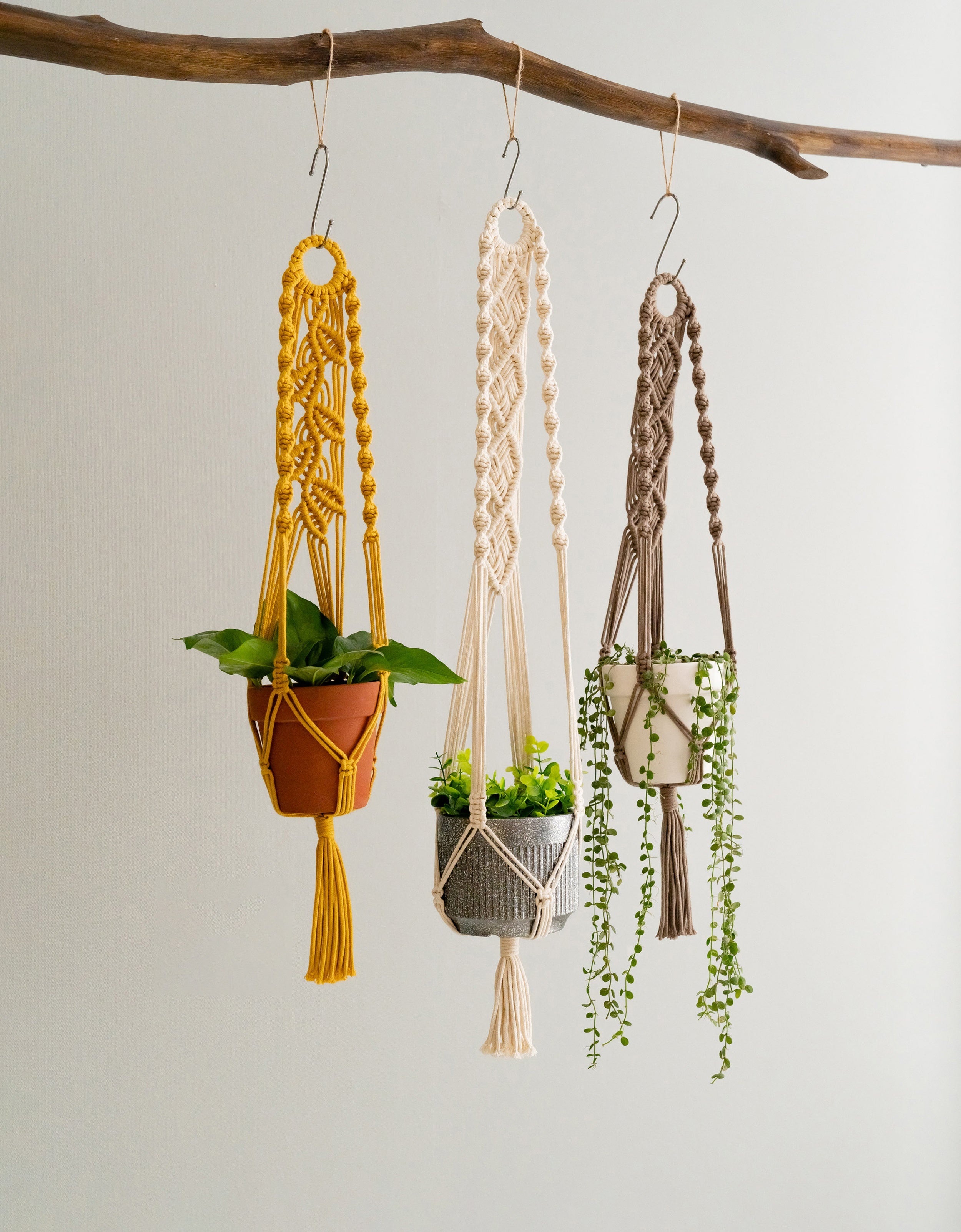 Best Hanging Planters – Rope Cotton Macrame Plant Hanger with Tassel I71