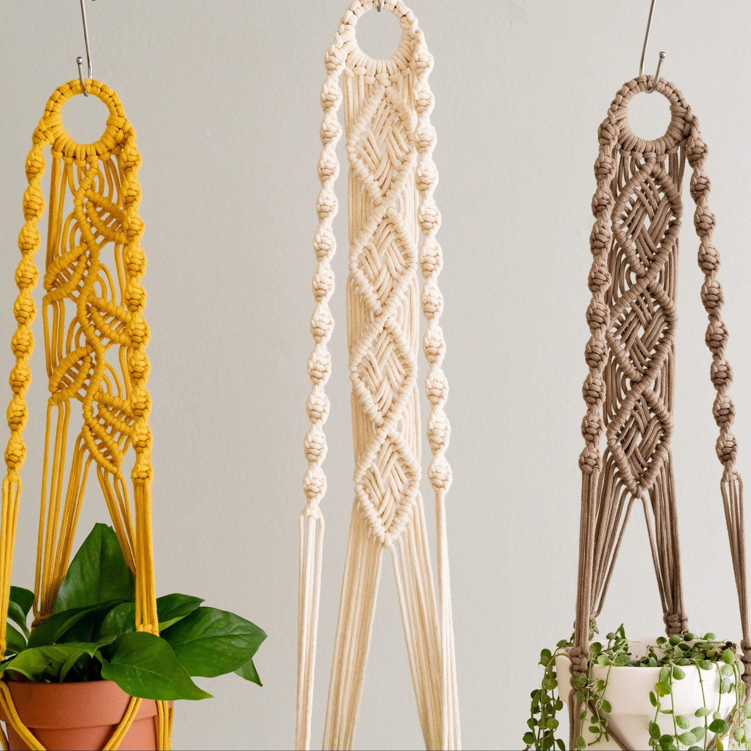 Best Hanging Planters – Rope Cotton Macrame Plant Hanger with Tassel I71