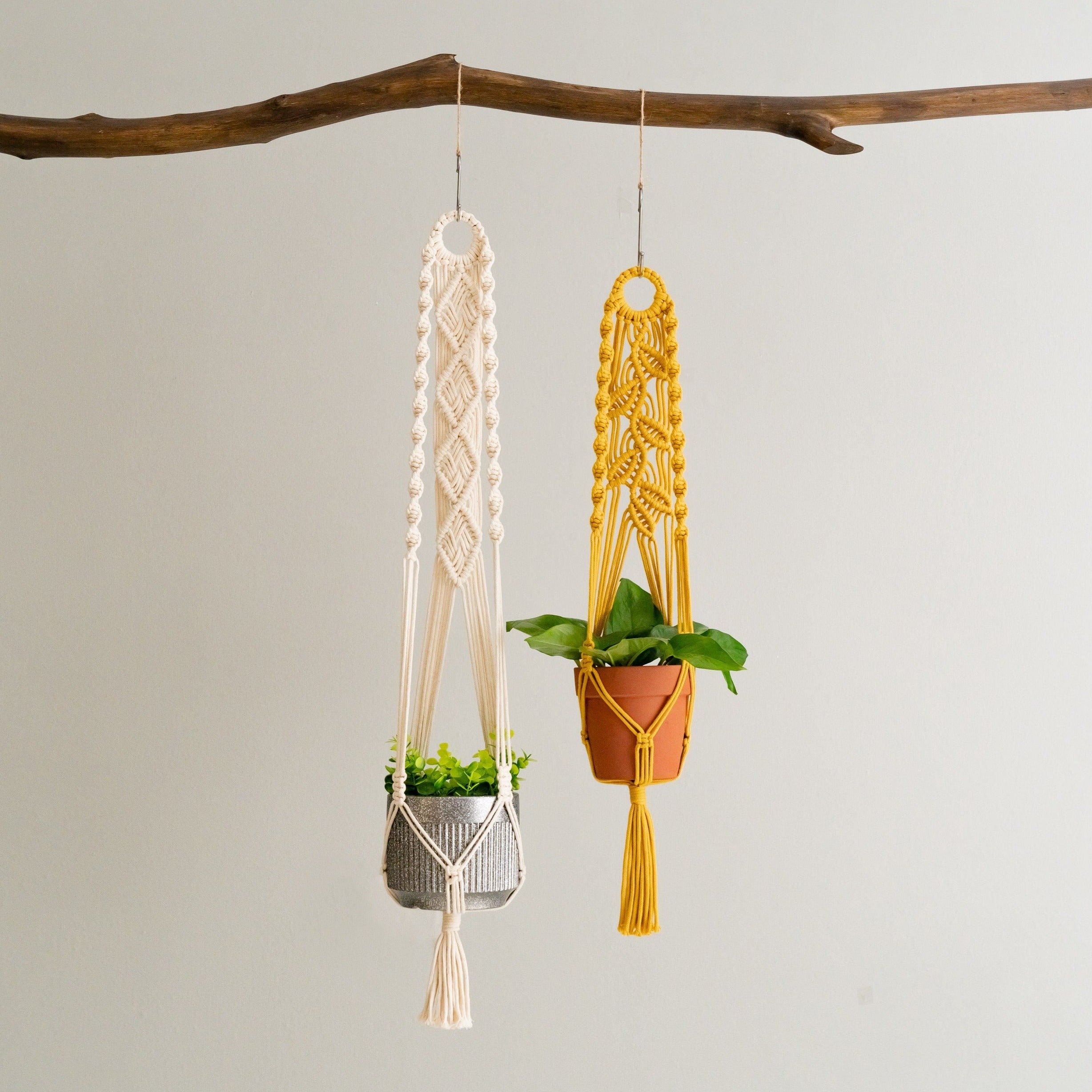 Best Hanging Planters – Rope Cotton Macrame Plant Hanger with Tassel I71