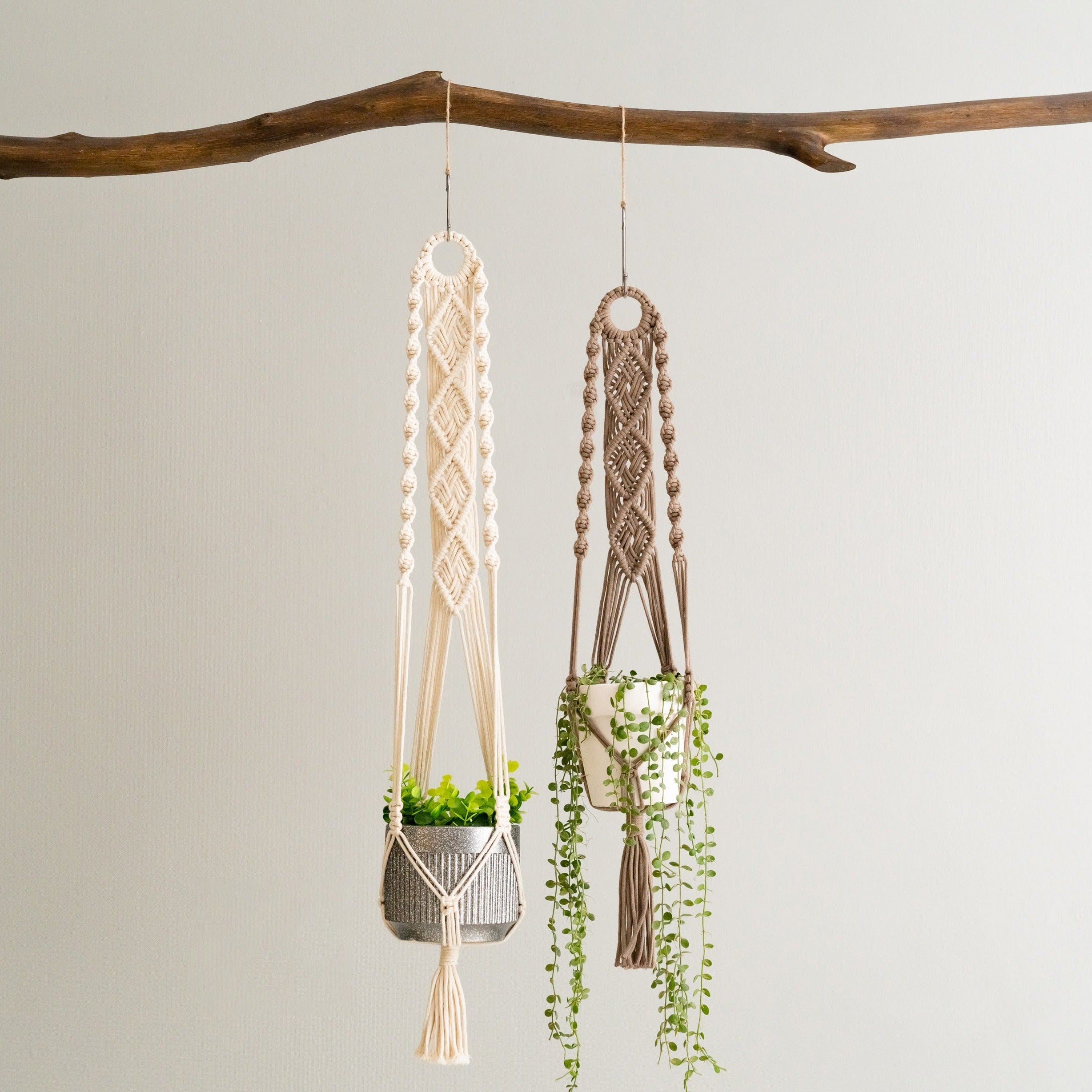 Best Hanging Planters – Rope Cotton Macrame Plant Hanger with Tassel I71