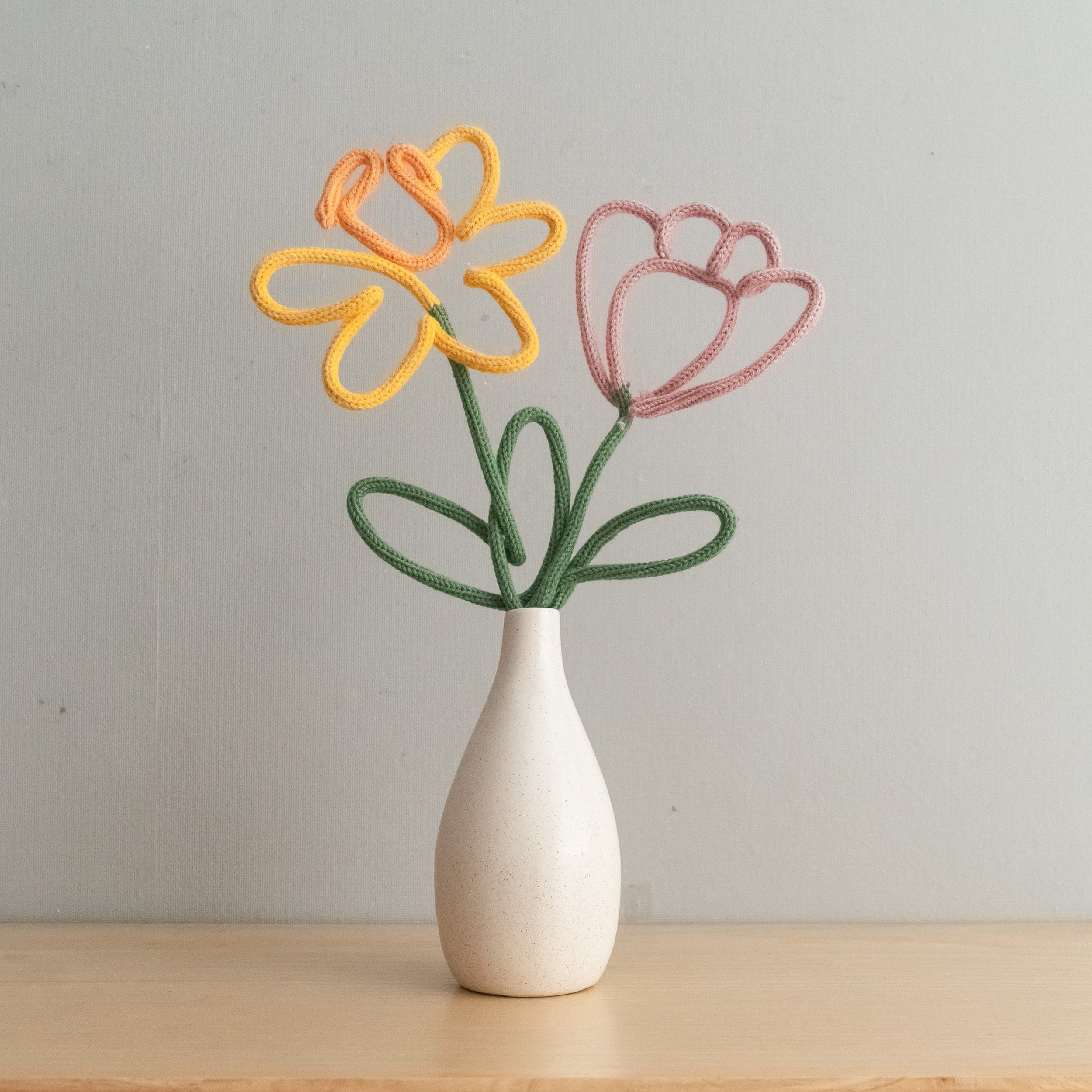 Flower Vase Stems Decor Handmade for Boho Floral Wall Decor U41