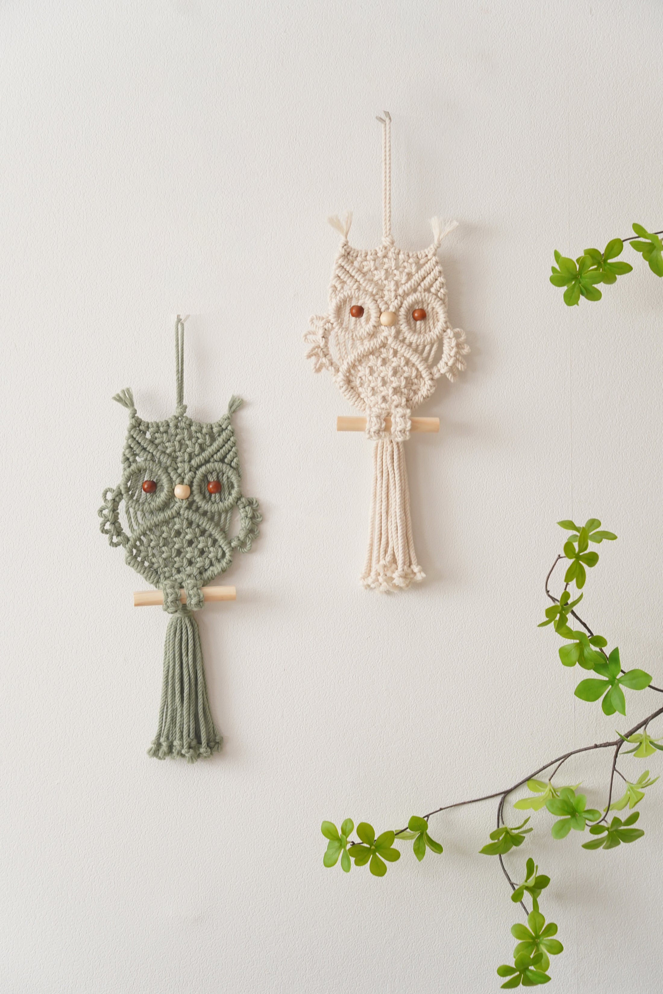 Macrame Owl Kit – DIY Owl Wall Decor with Macrame Cord K51