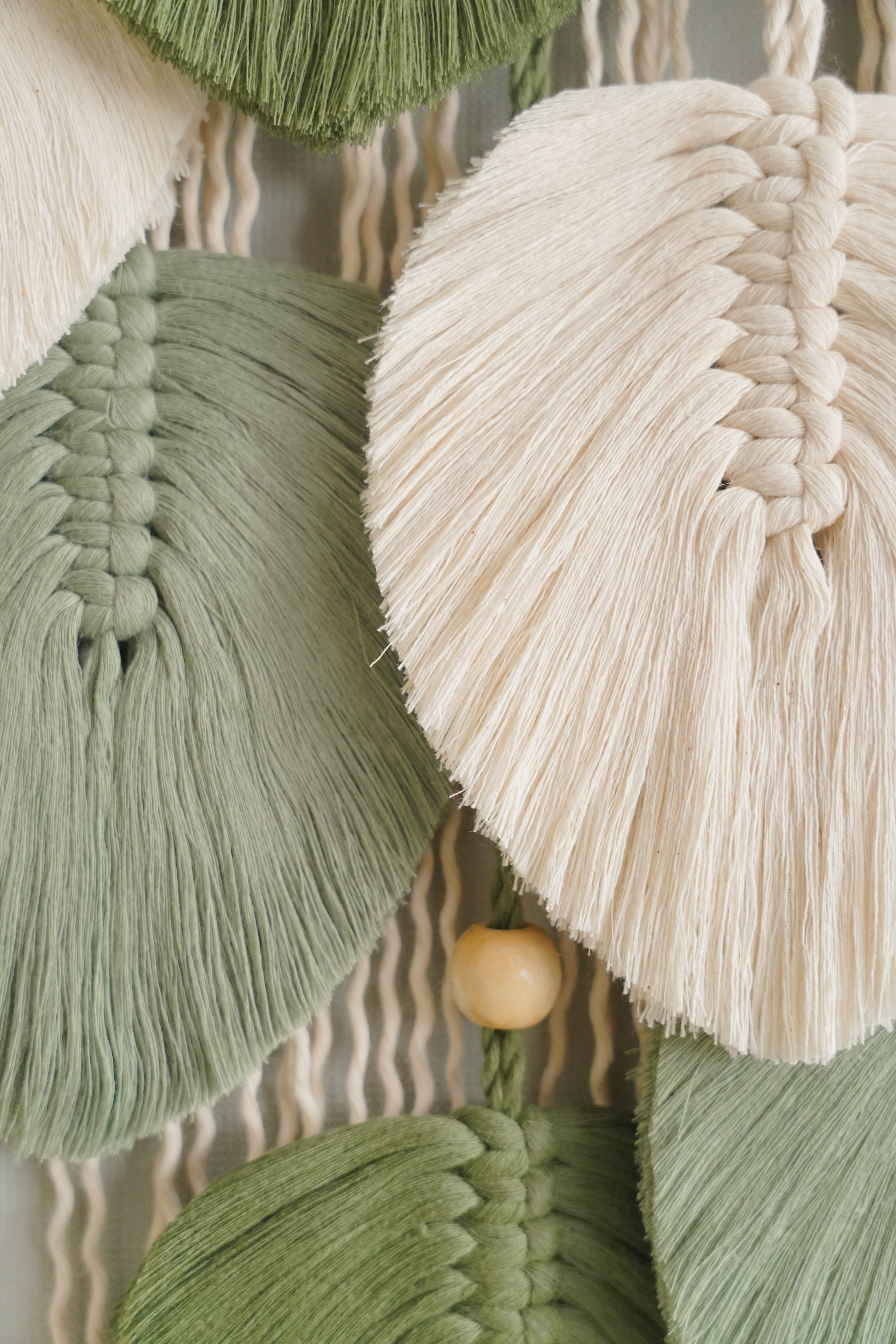 Boho Macrame Leaf Wall Hanging – Cotton Rope Rustic Wall Decor L33