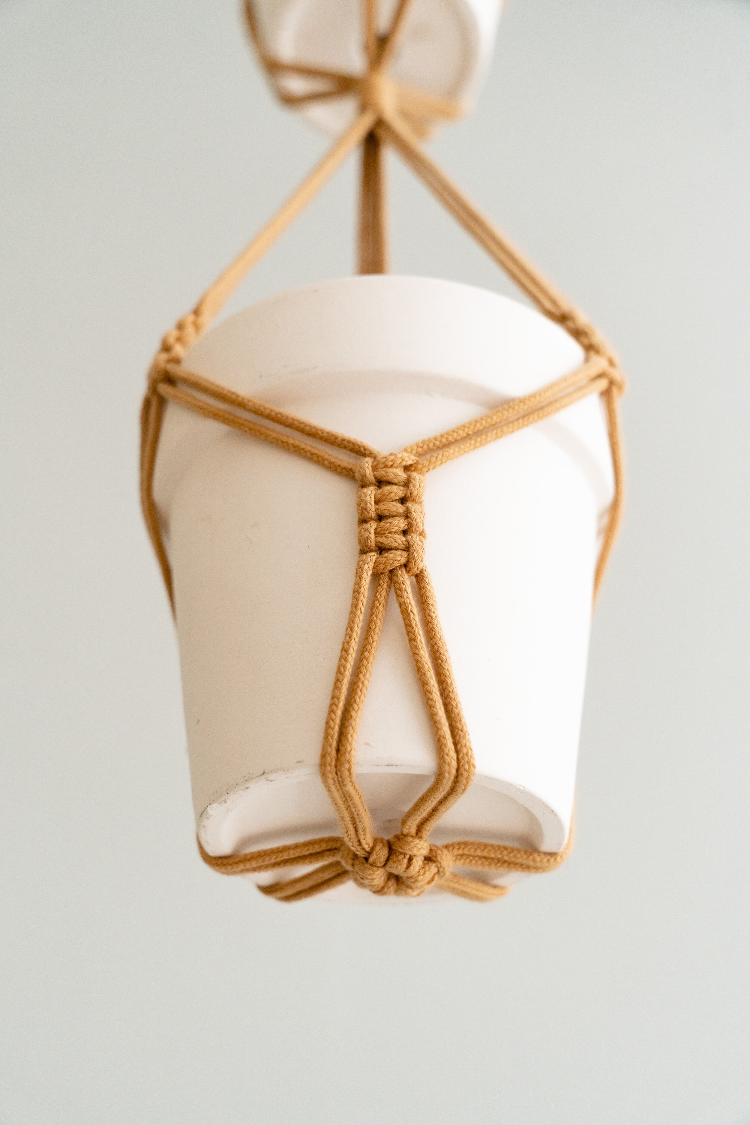 Multi Tier Macrame Plant Hanger Without Tassel - Cotton Rope Decor I73