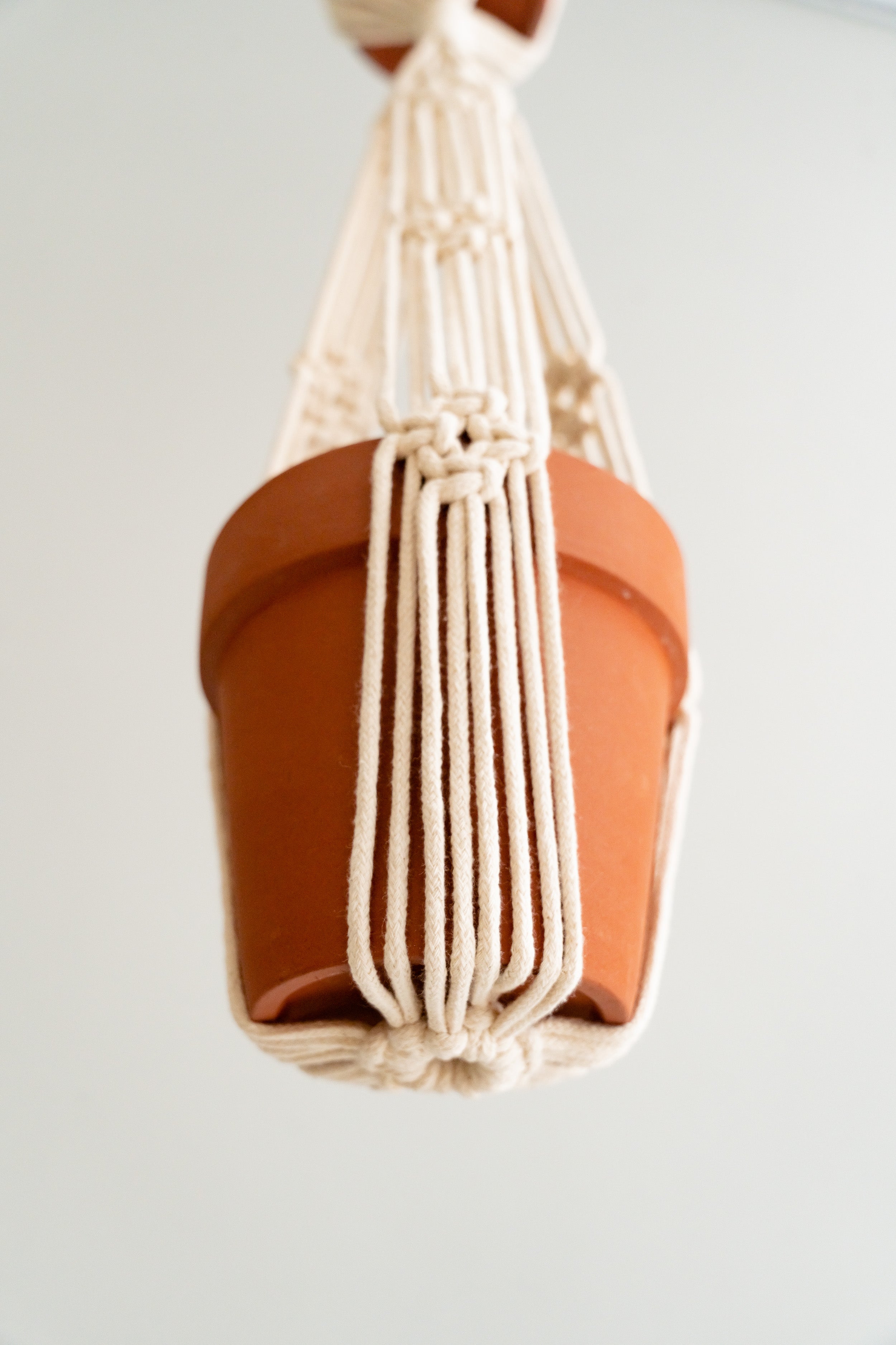 Multi Tier Macrame Plant Hanger Without Tassel - Cotton Rope Decor I73