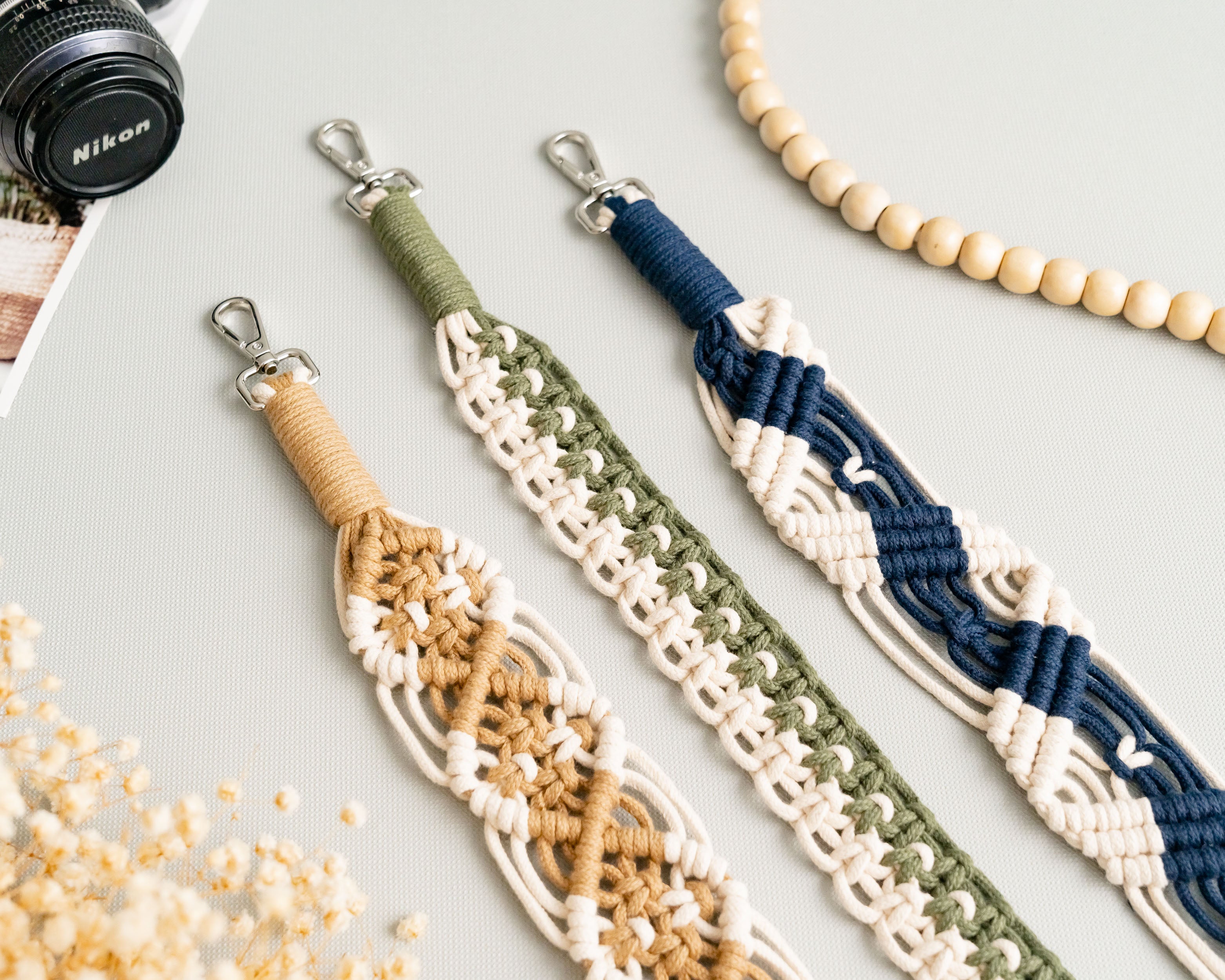 Macrame Camera Strap and Bag Strap for Boho and Minimalist Style H29