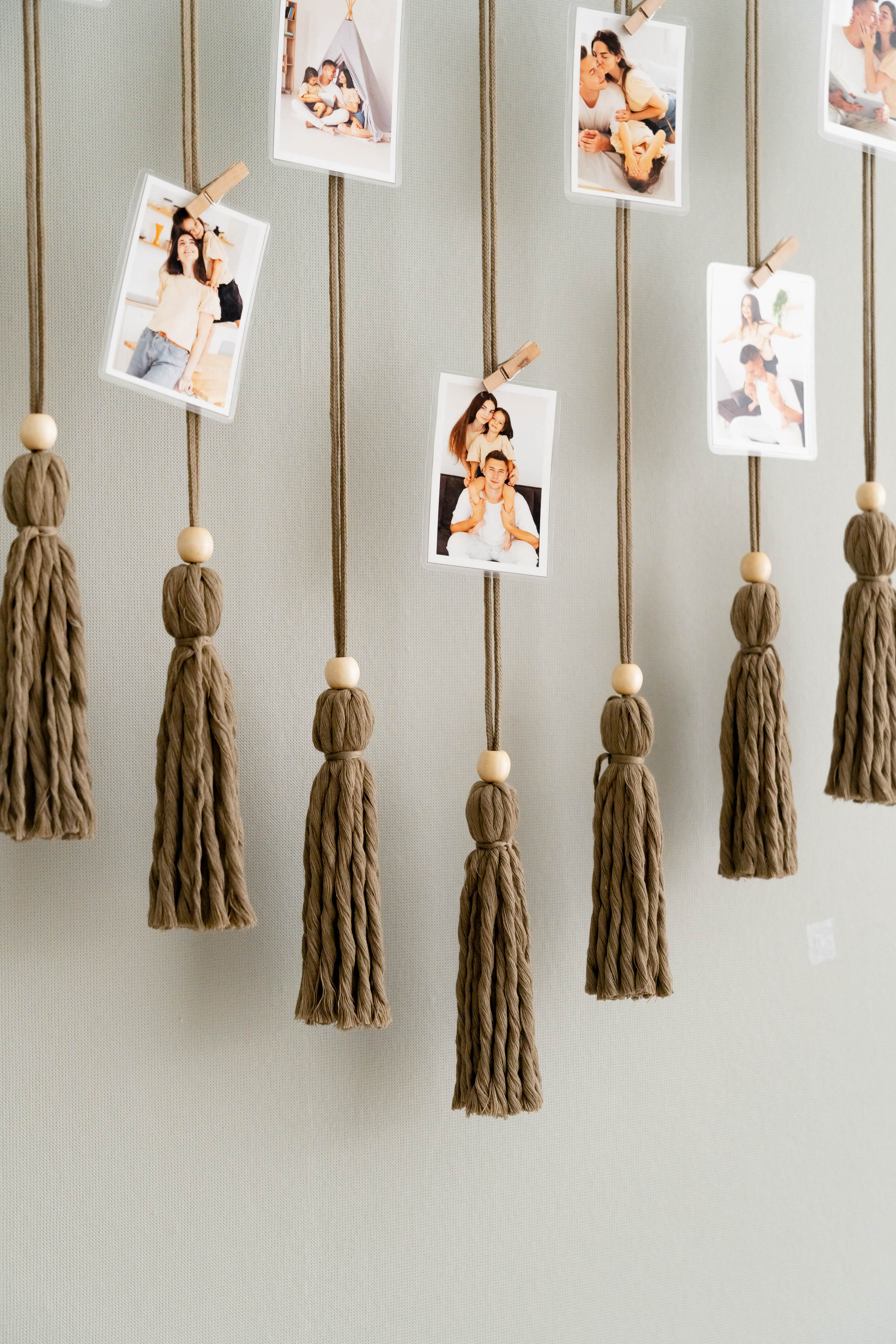 Macrame Photo Hanger macrame cord for Photo Wall Decor and Boho Display H02
