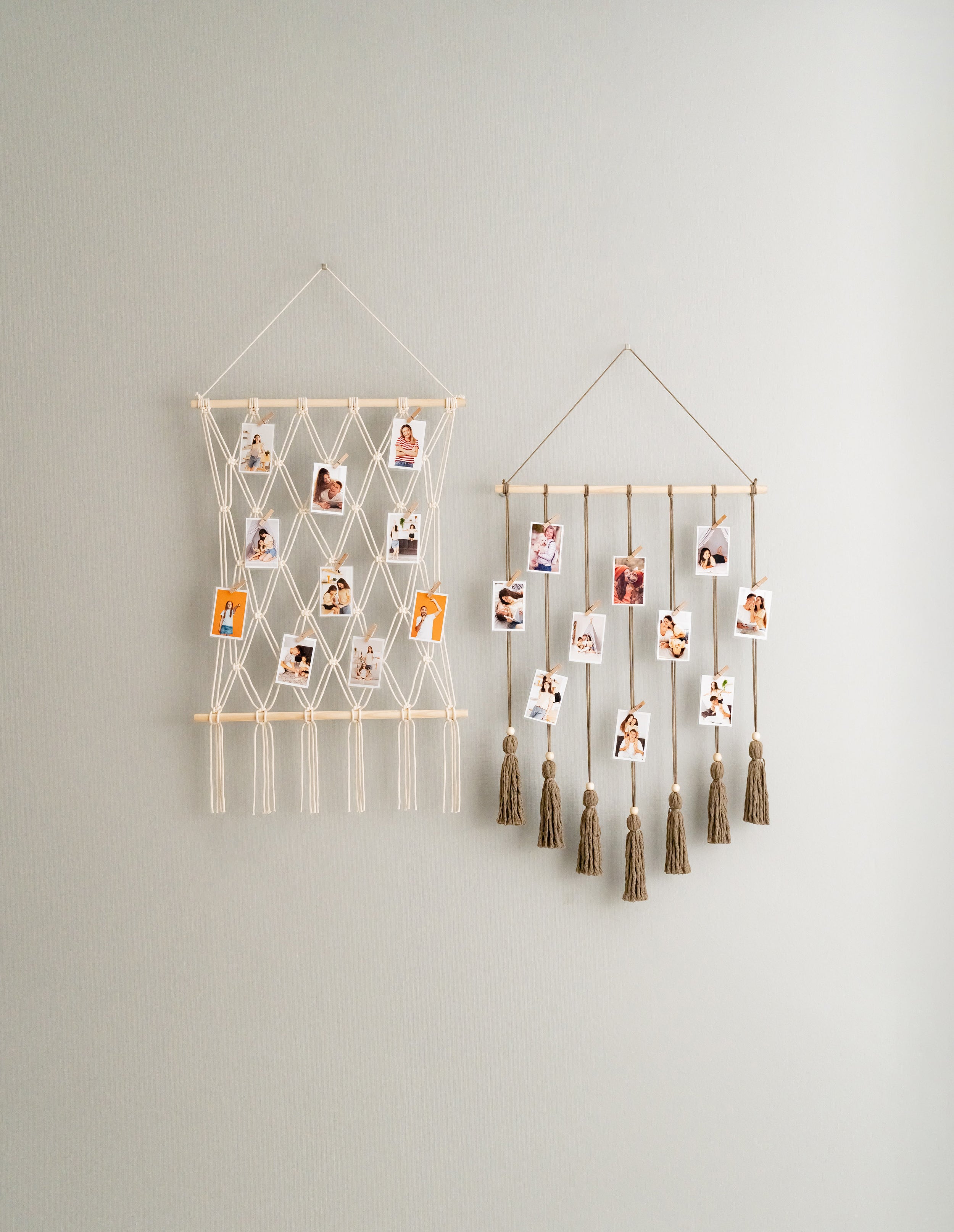 Boho Macrame Photo Display Hanger for Wall Décor H02