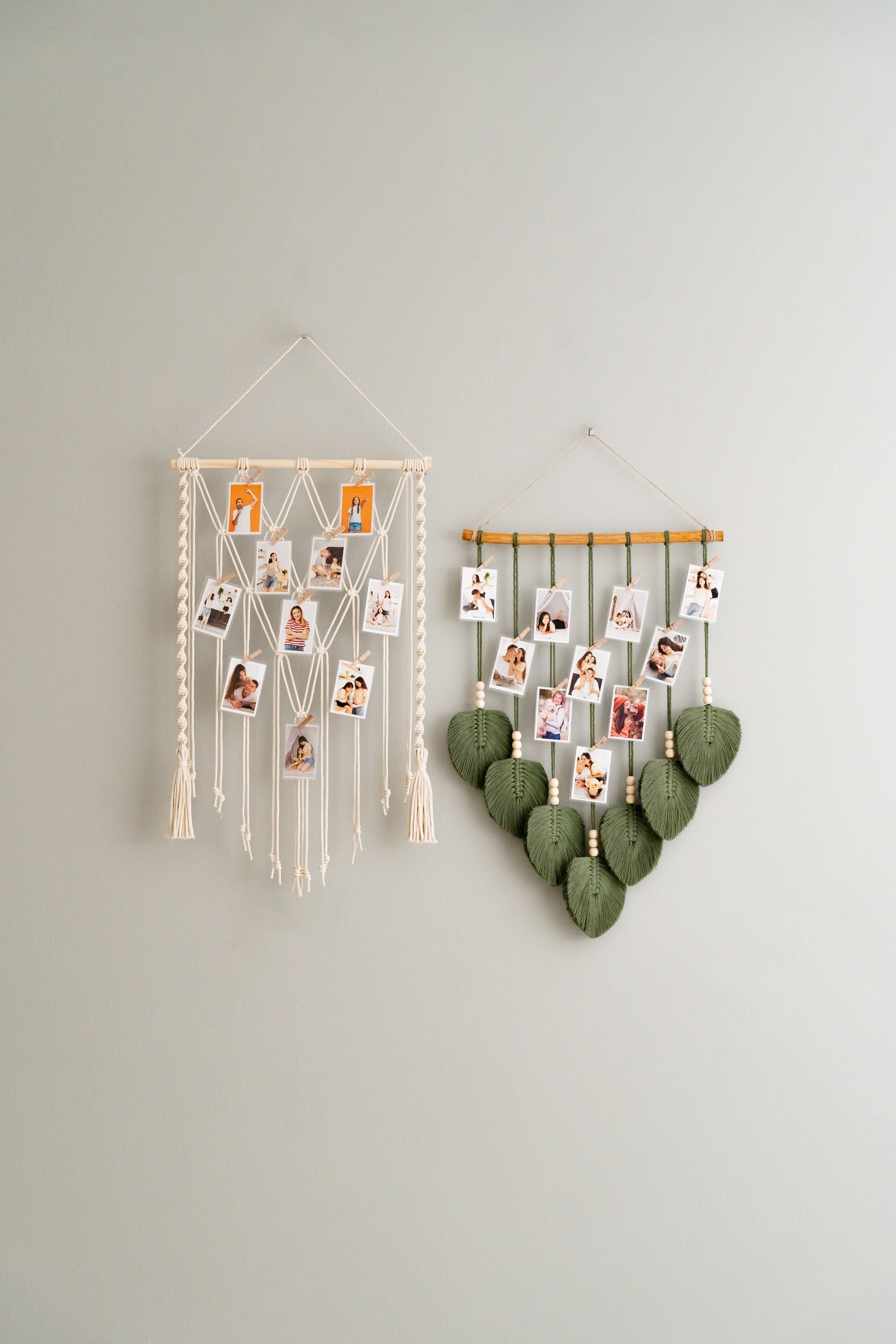 Boho Macrame Photo Display Hanger for Wall Décor H02