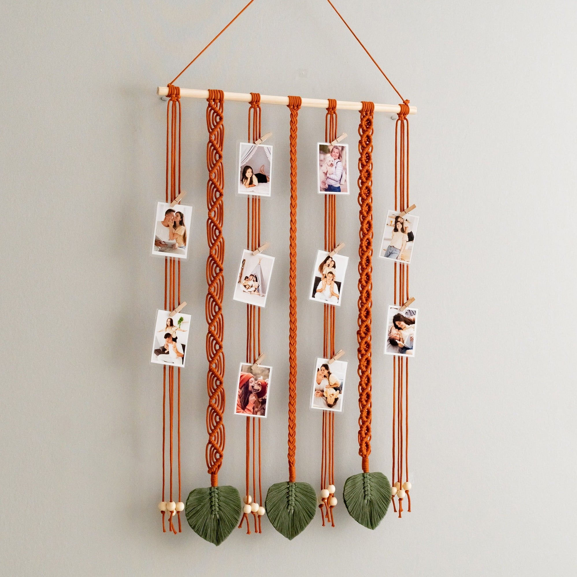 Macrame Photo Hanger macrame cord photo wall decor for boho home I44