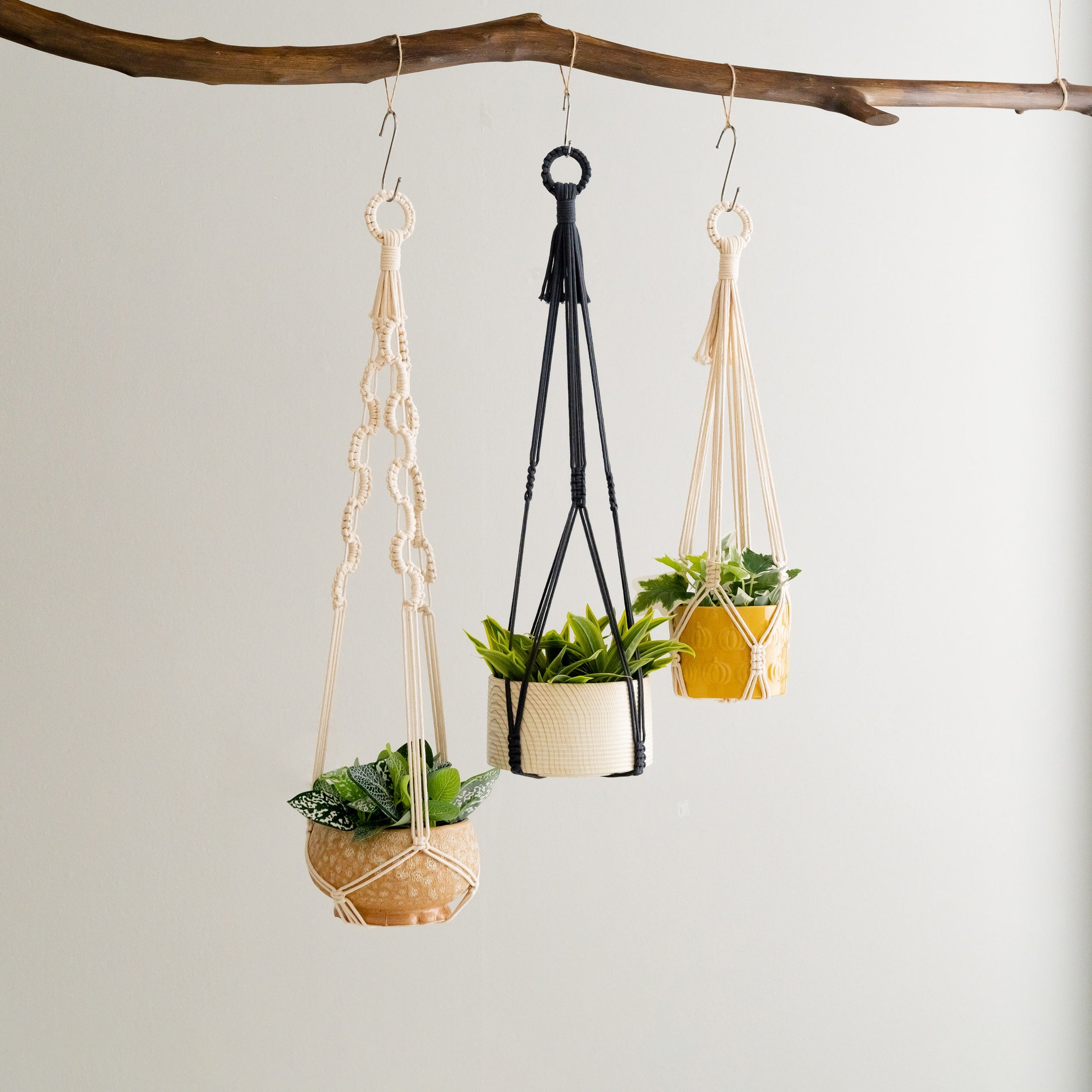 Boho Cotton Macrame Plant Hanger – Hanging Planter I70