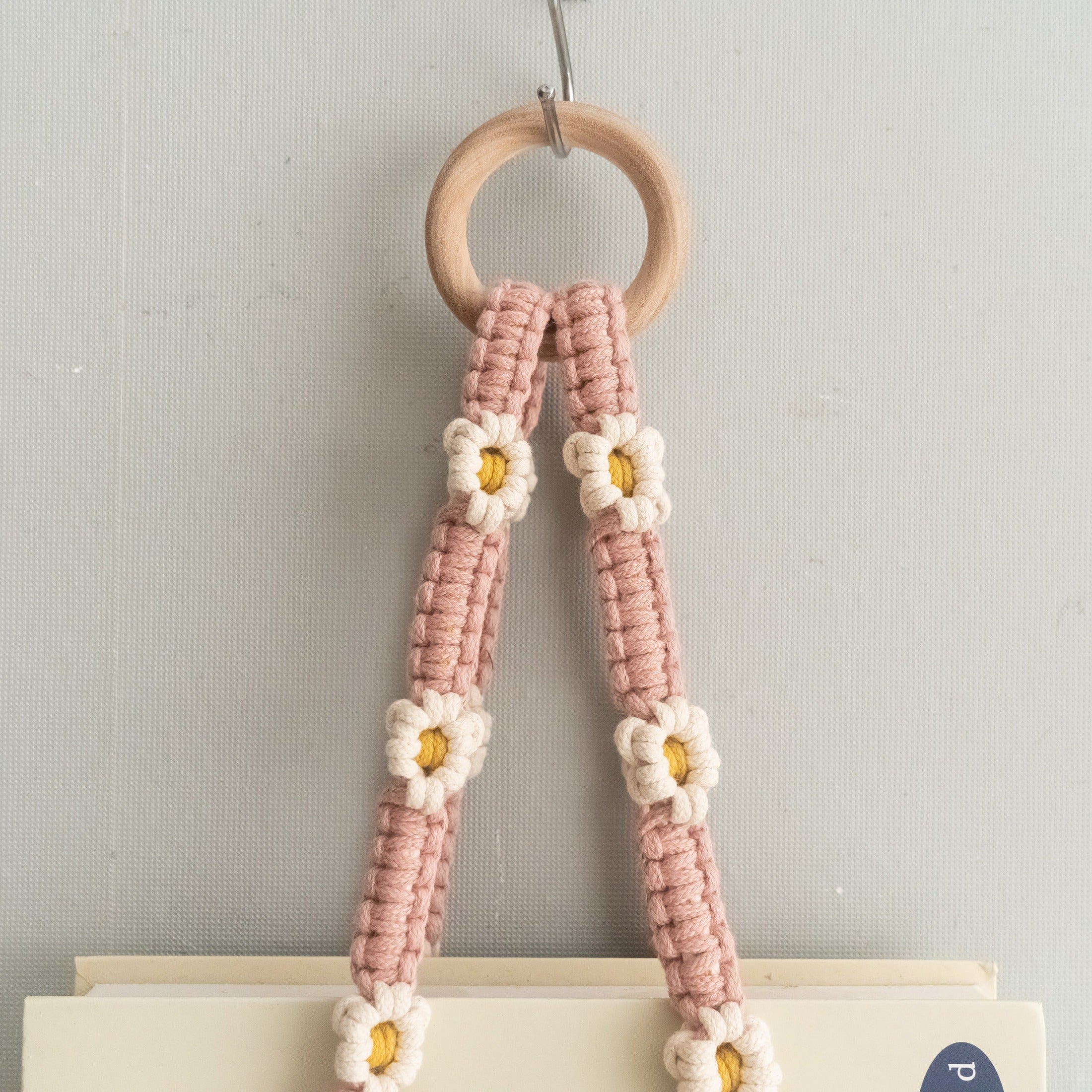 Macrame Book Holder Wall Hanger for Wall Hanging Decor Boho T15