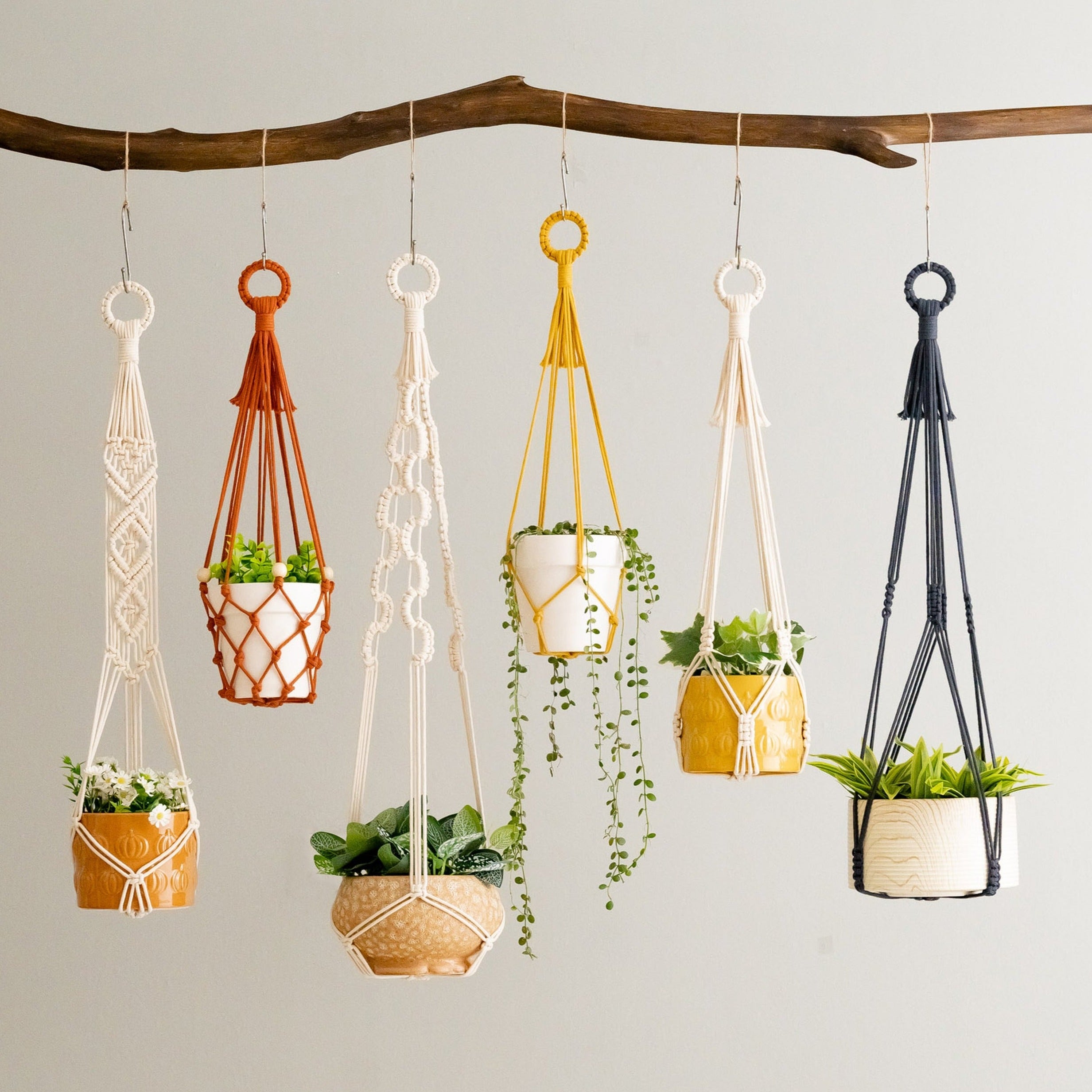 Boho Cotton Macrame Plant Hanger – Hanging Planter I70