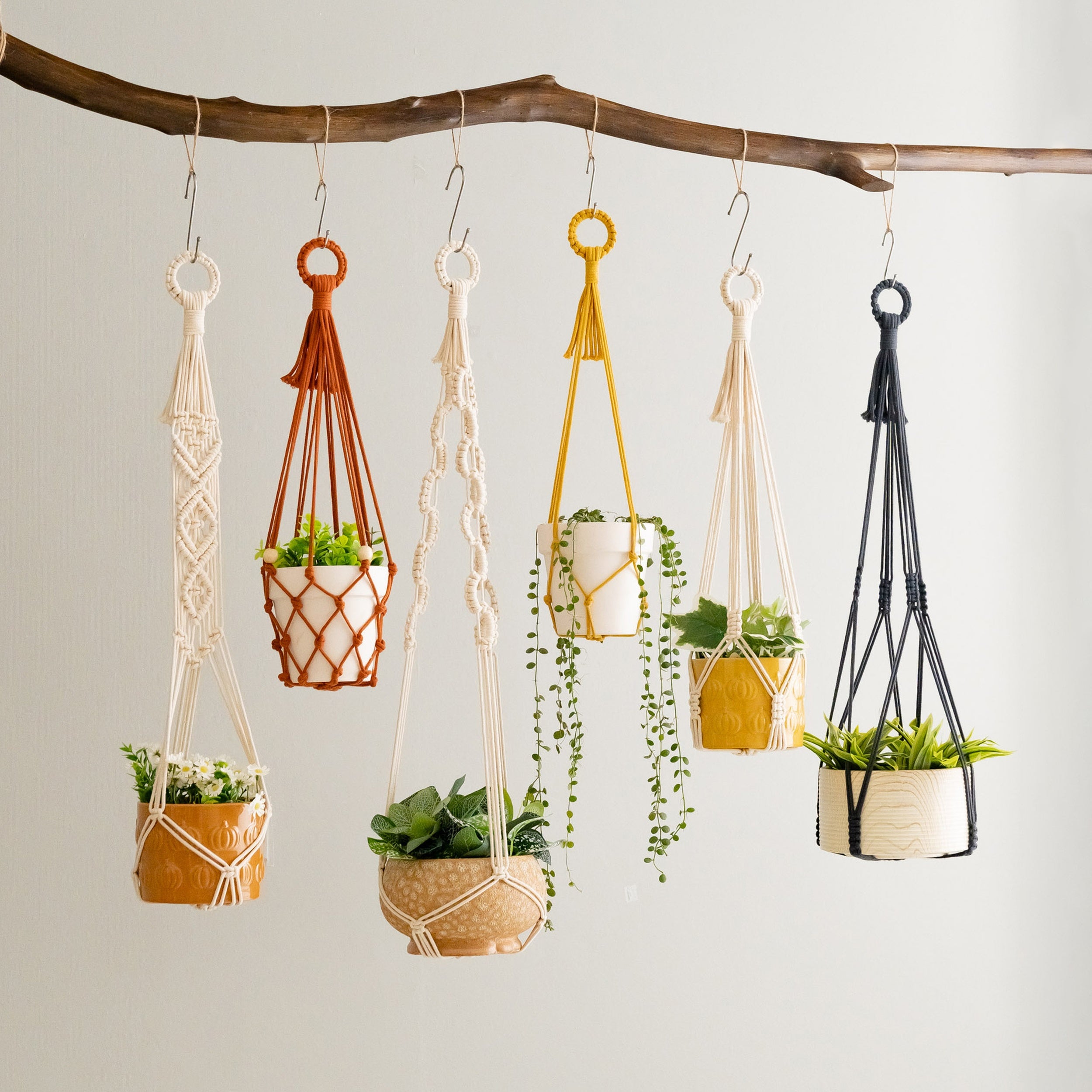 Boho Cotton Macrame Plant Hanger – Hanging Planter I70