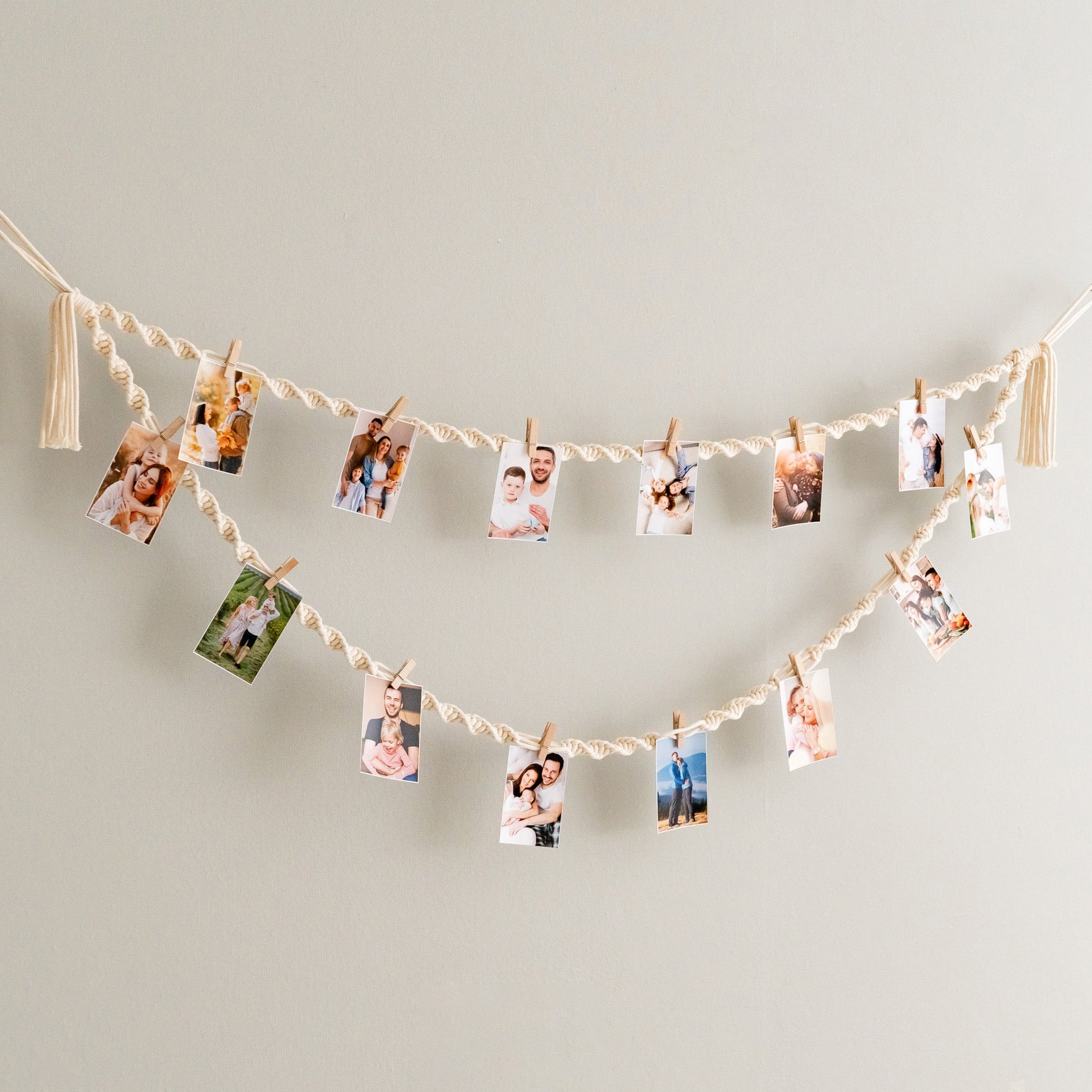 Macrame Photo Hanger macrame cord for Hanging Photo Display I78