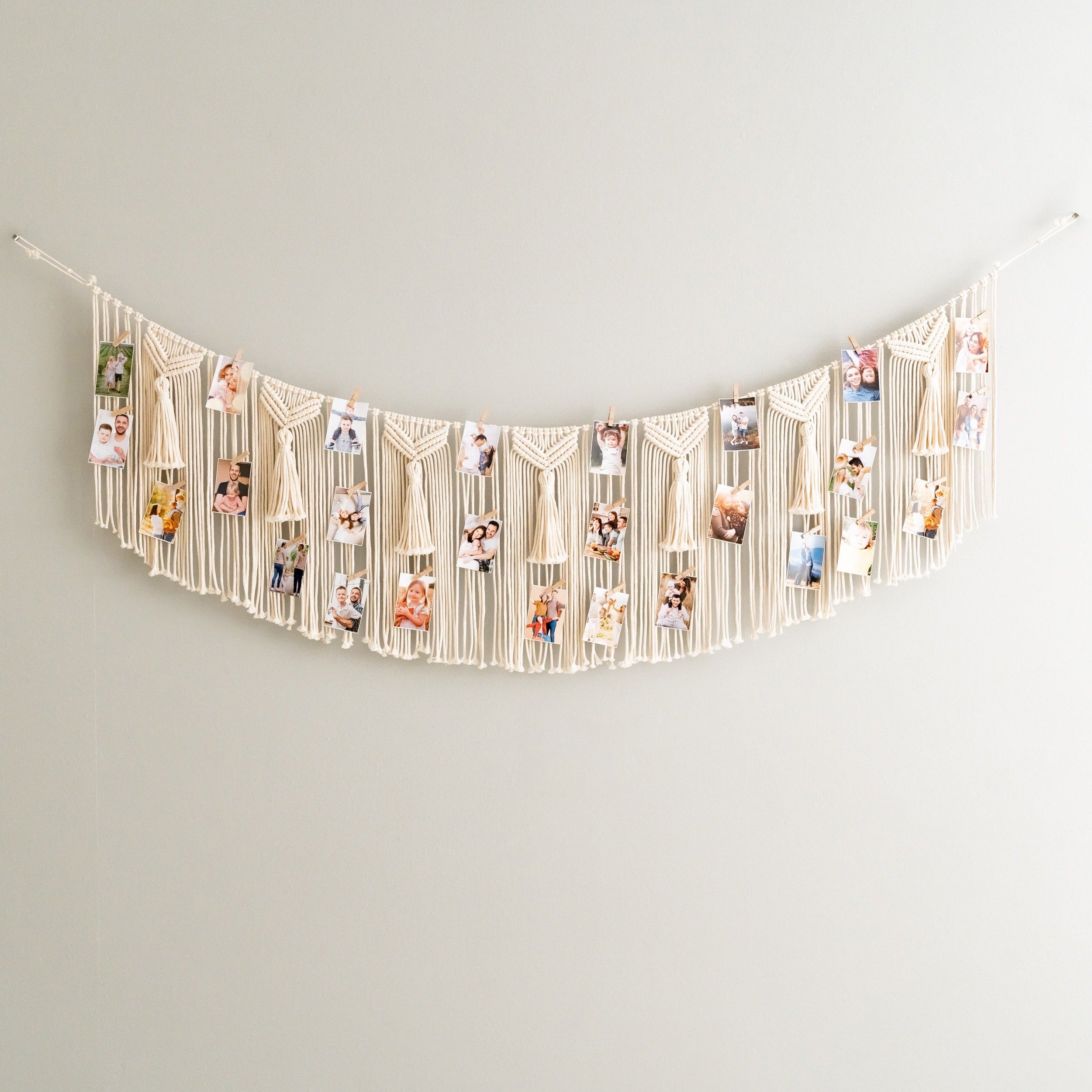 Macrame Photo Hanger macrame cord for Photo Wall Decor and Boho Display I77