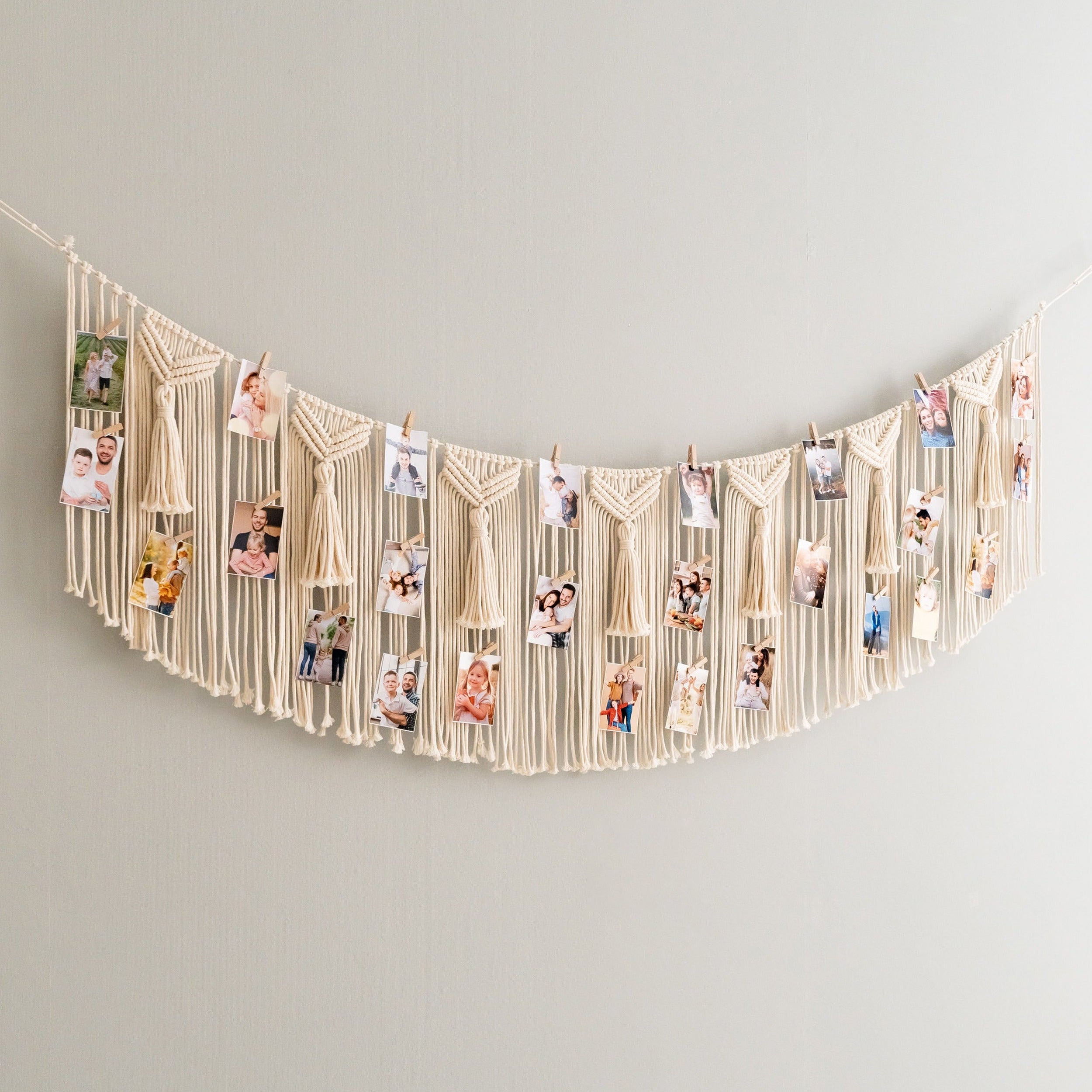 Macrame Photo Hanger macrame cord for Photo Wall Decor and Boho Display I77