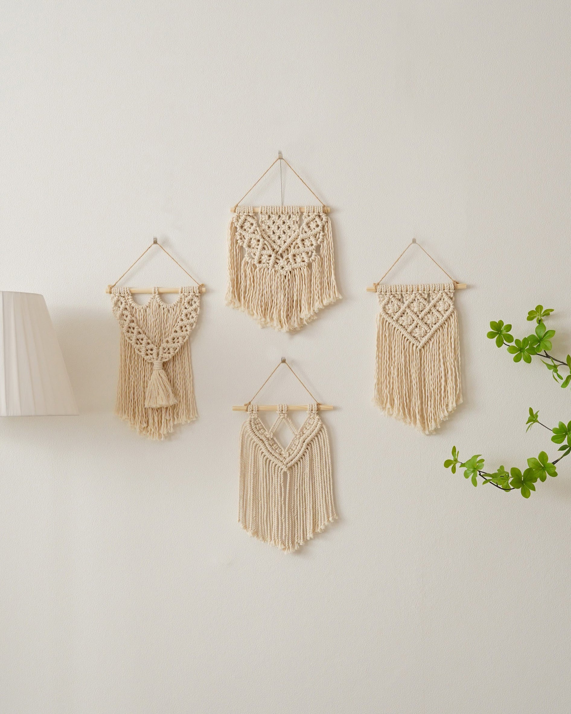 Mini Macrame Wall Pattern – Boho Cotton Wall Hanging Decor P45