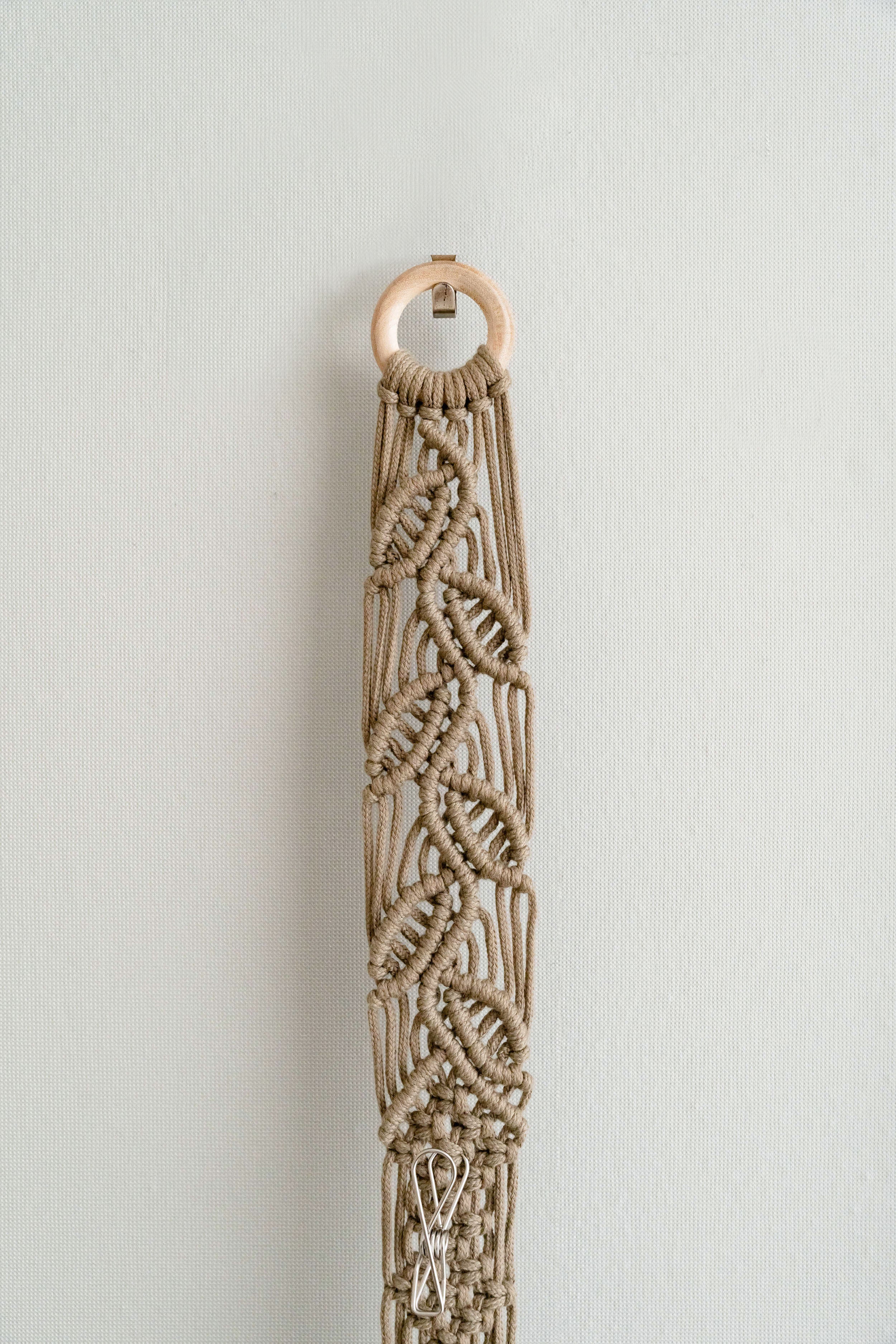 Macrame Baseball Cap Hanger – Wall Mounted Hat Organizer I11
