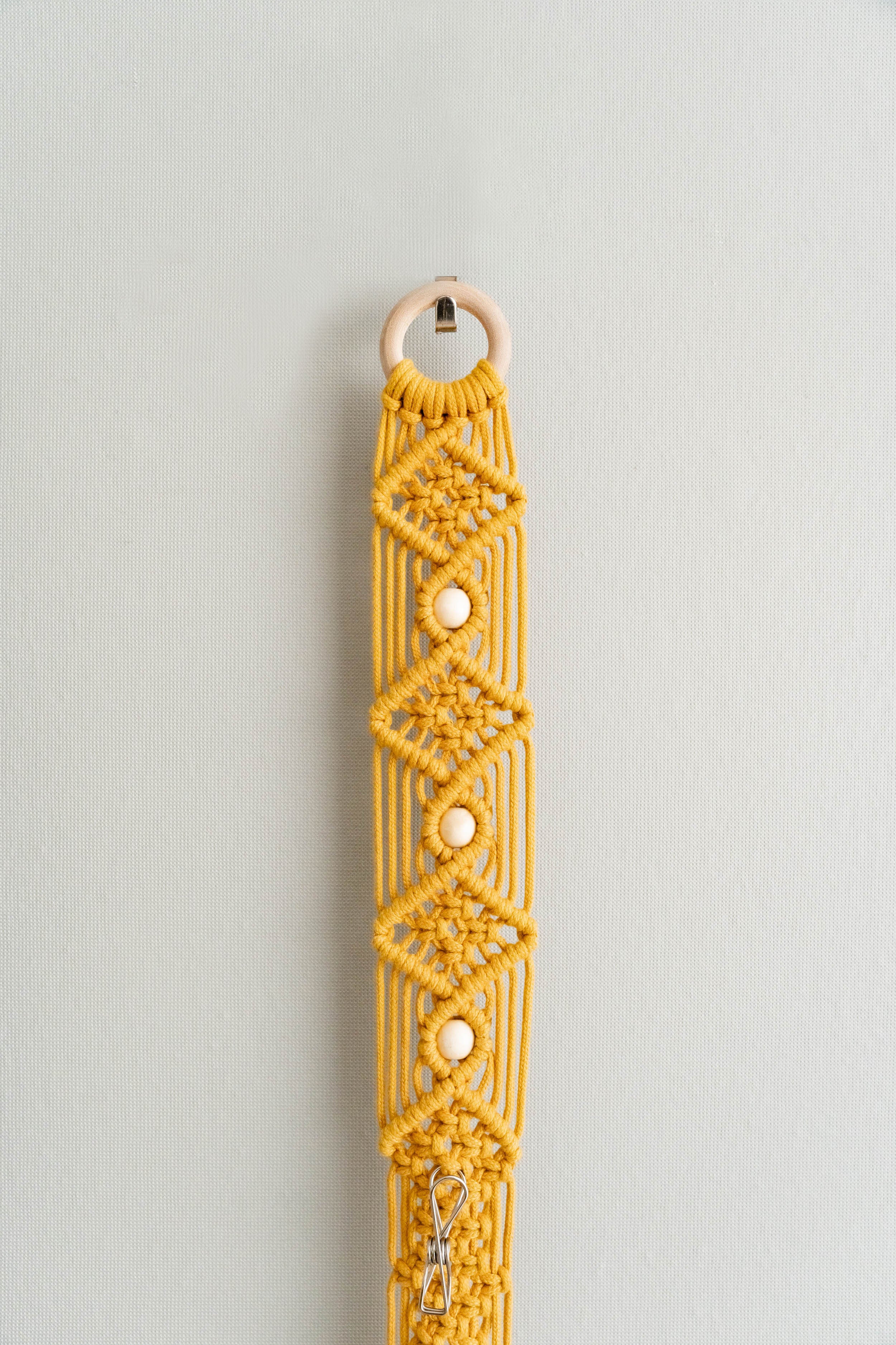 Macrame Baseball Cap Hanger – Wall Mounted Hat Organizer I11