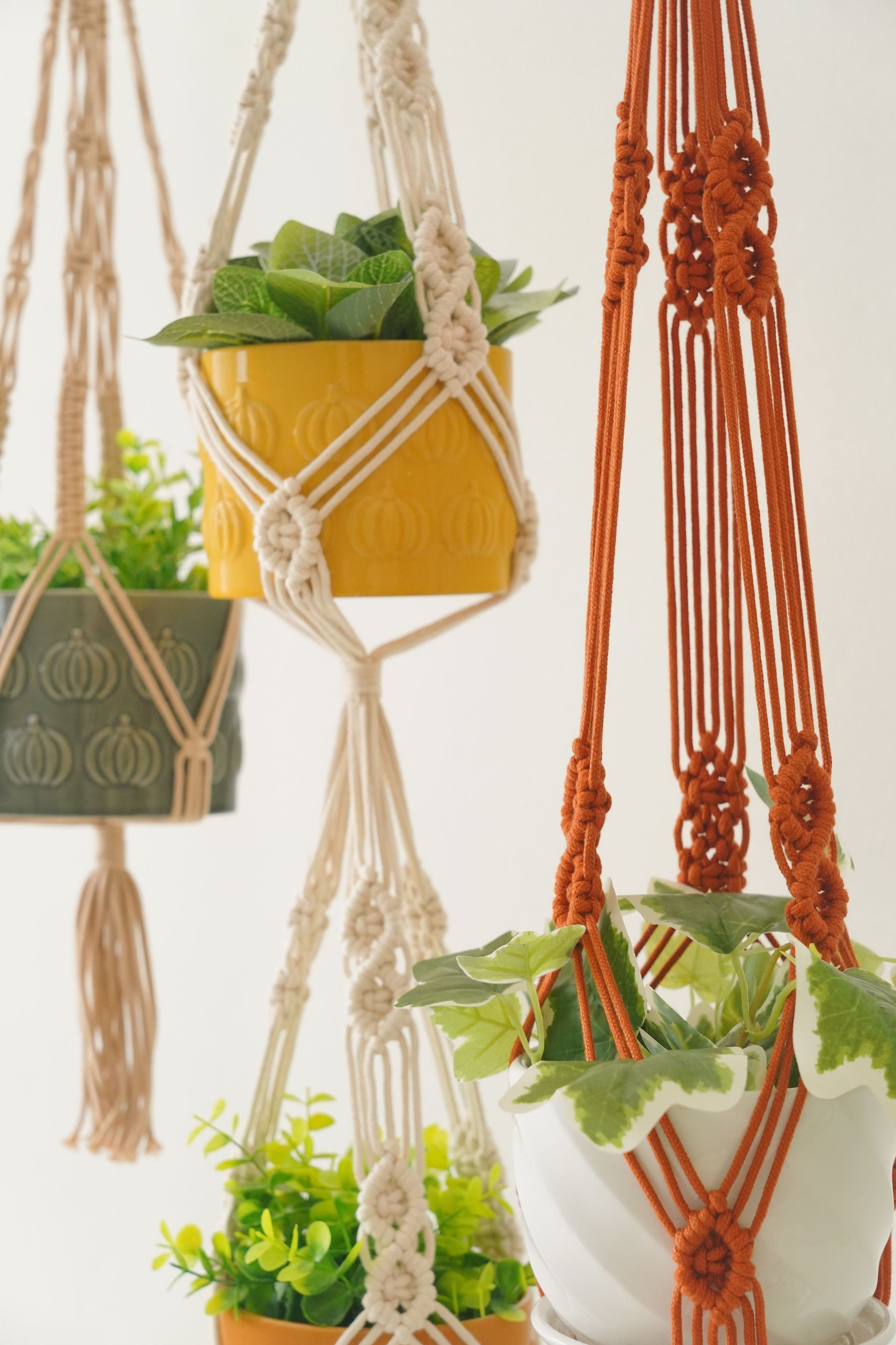 Macrame Plant Hanger with Macrame Cord for Hanging Plants I31