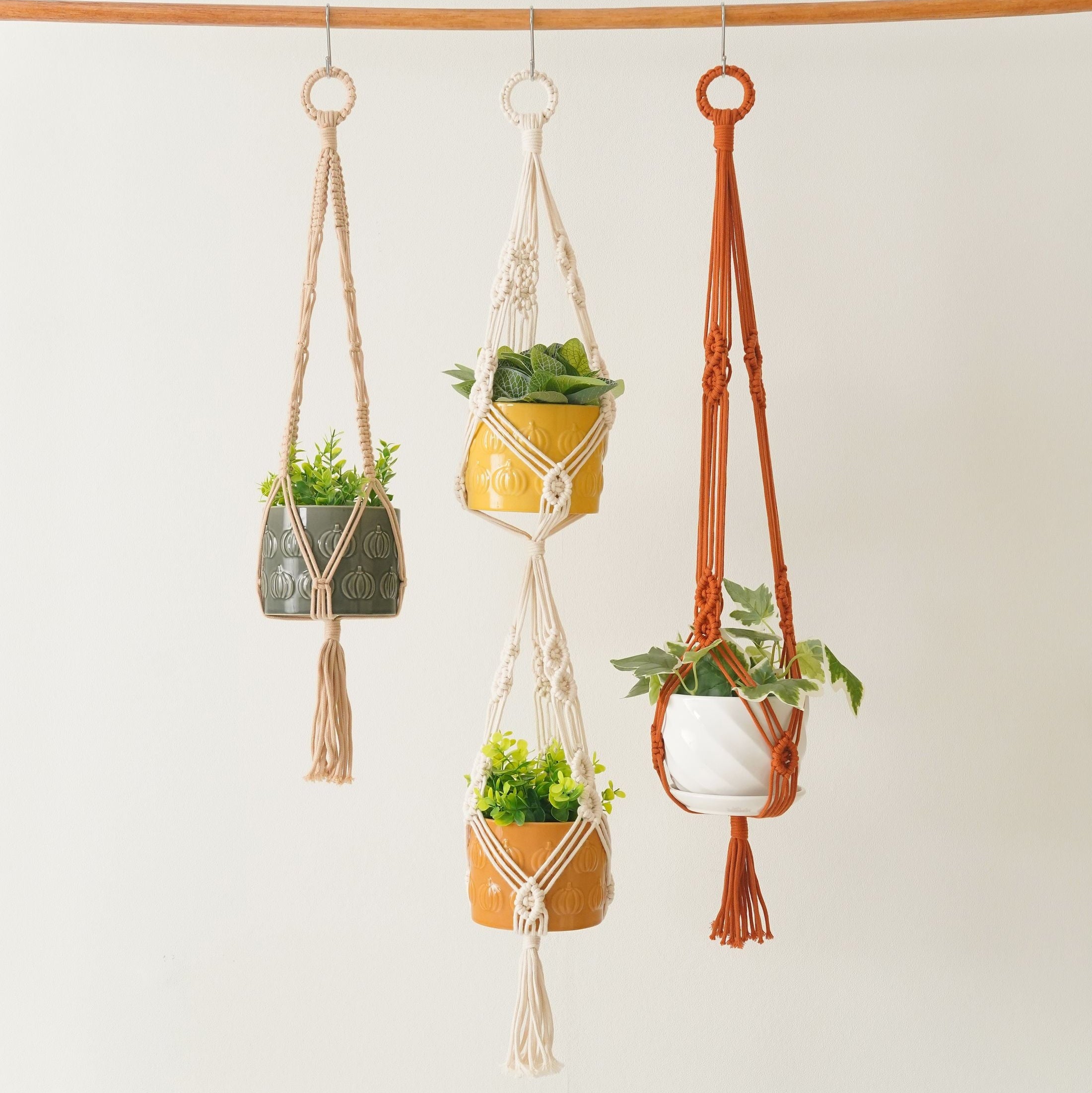 Macrame Plant Hanger with Macrame Cord for Hanging Plants I31