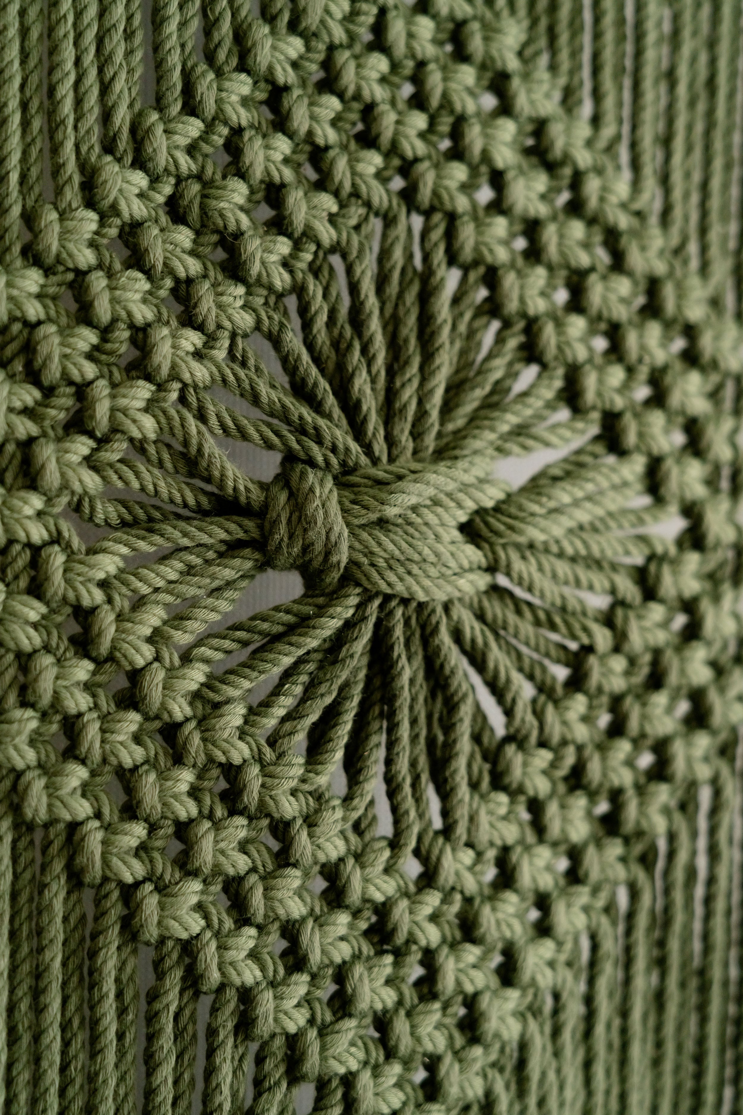 Diamond Macrame Wall Hanging – Boho Cotton Wall Decor W66