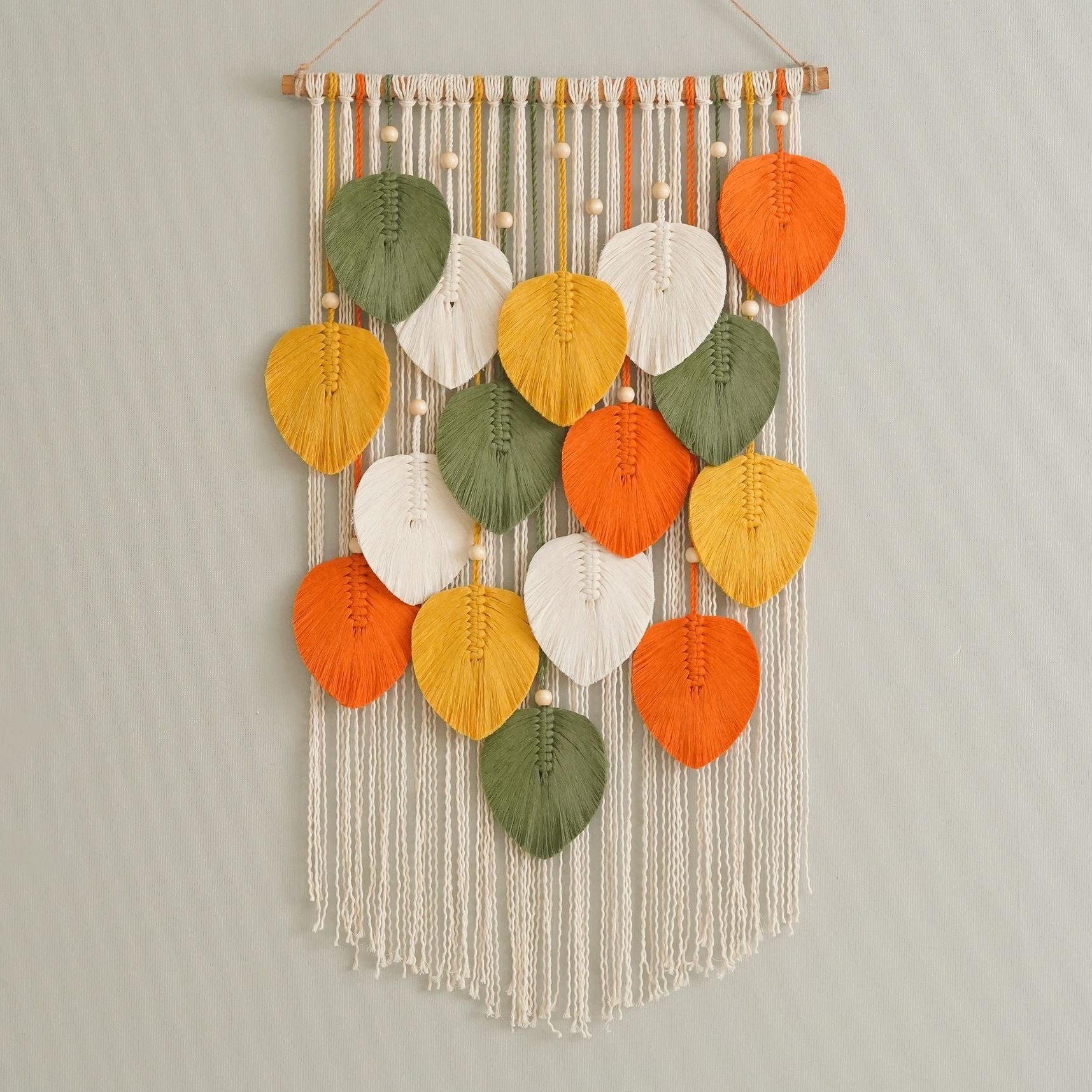 Macrame Leaf Wall Hanging macrame for Boho Wall Decor L33