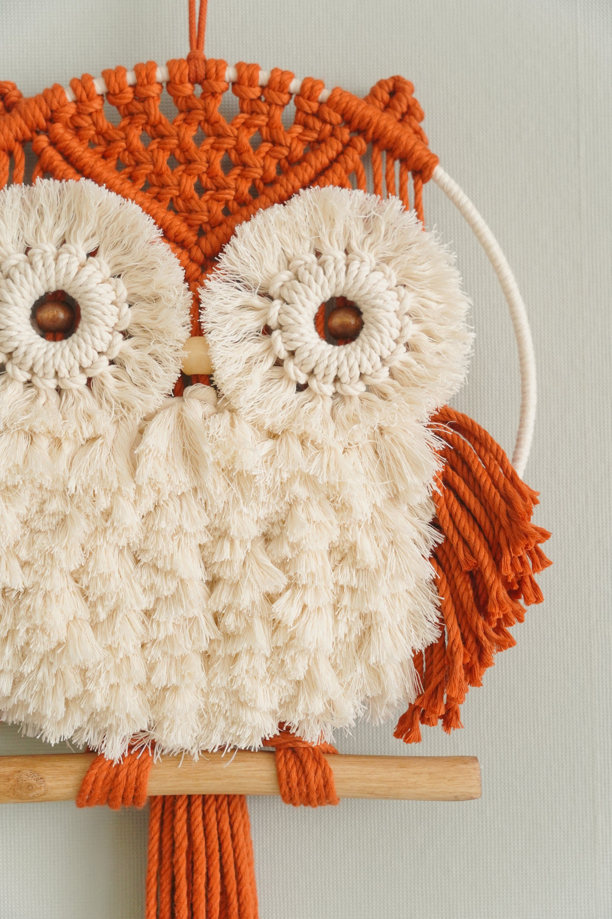 Macrame Owl Wall Hanging macrame cord for Owl Wall Decor and Boho Style W69