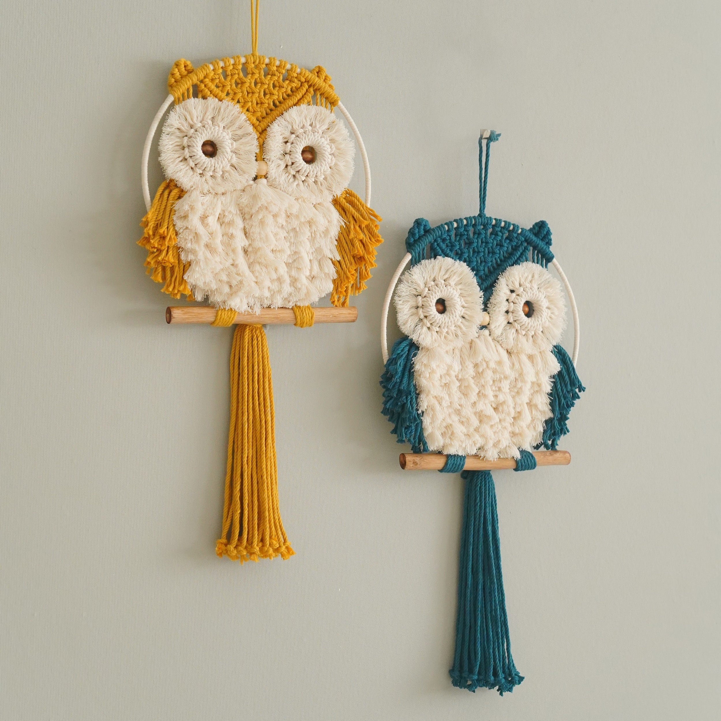 Macrame Owl Wall Hanging macrame cord for Owl Wall Decor and Boho Style W69