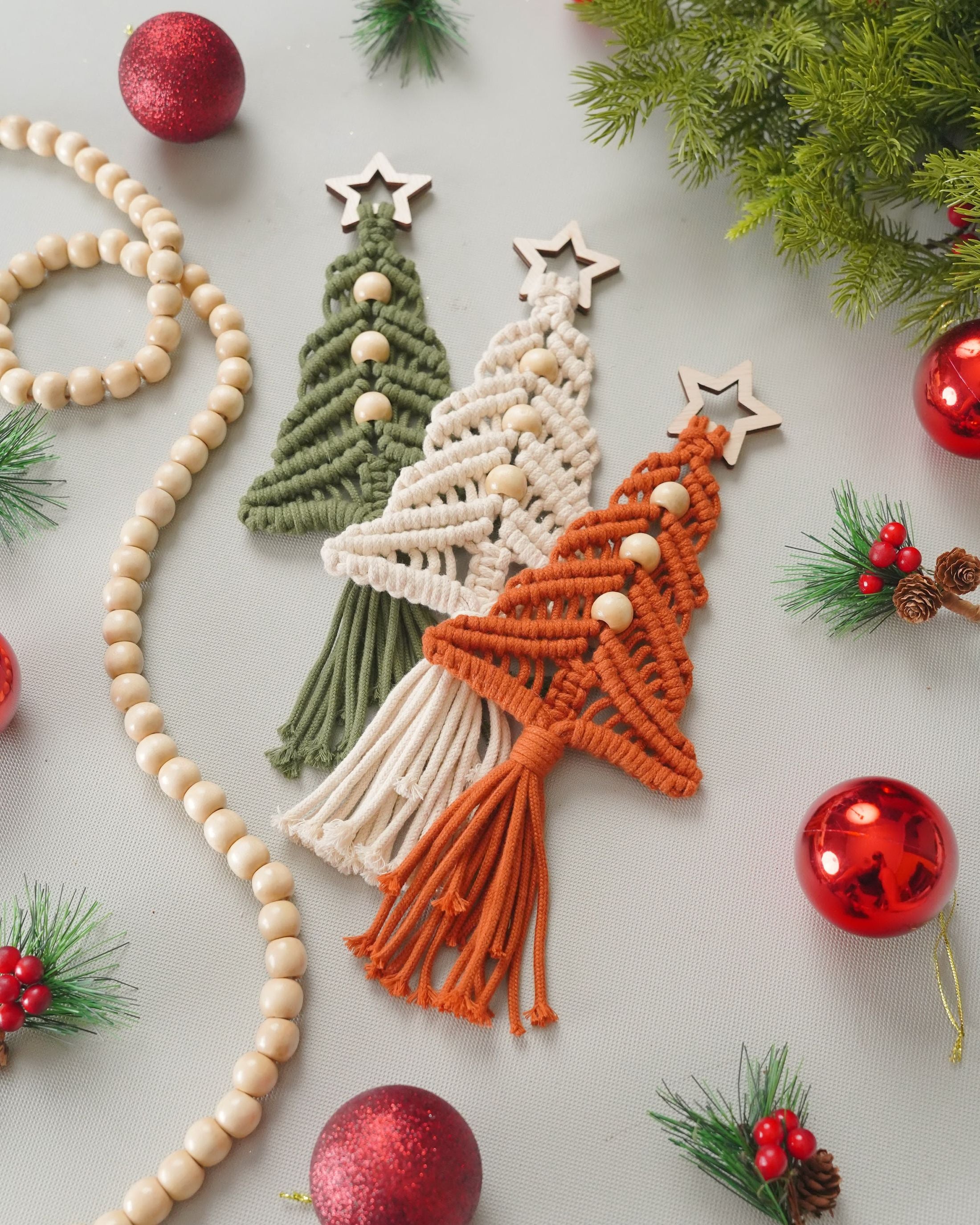 Macrame Christmas Tree Pattern for DIY Christmas Decor and Ornament P63