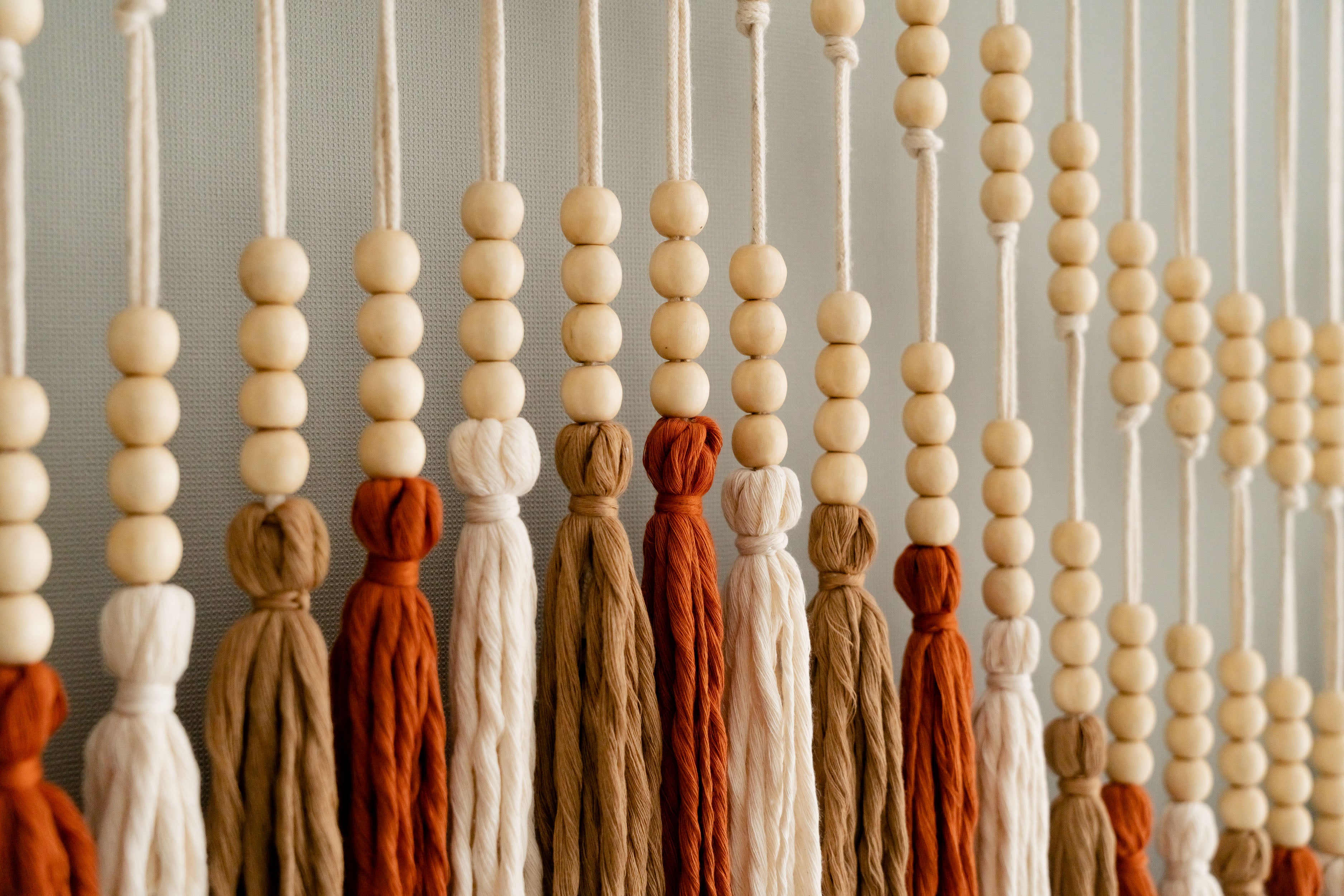 Boho Macrame Cotton Tassel Wall Art - Music Pattern Jellyfish V55