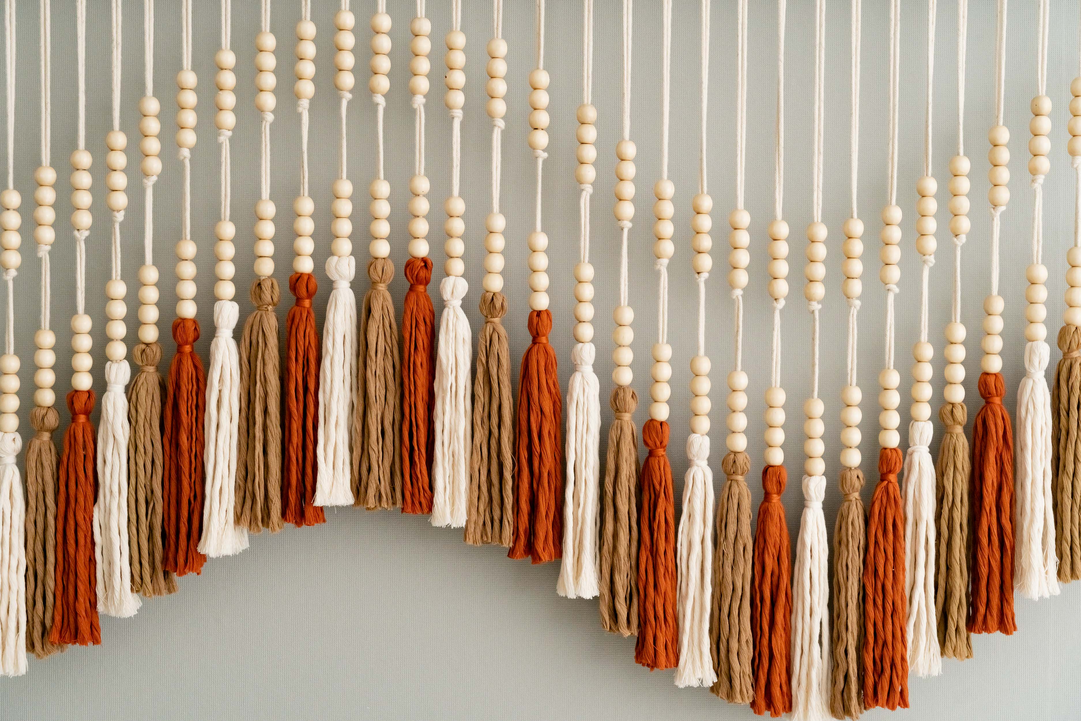 Boho Macrame Cotton Tassel Wall Art - Music Pattern Jellyfish V55