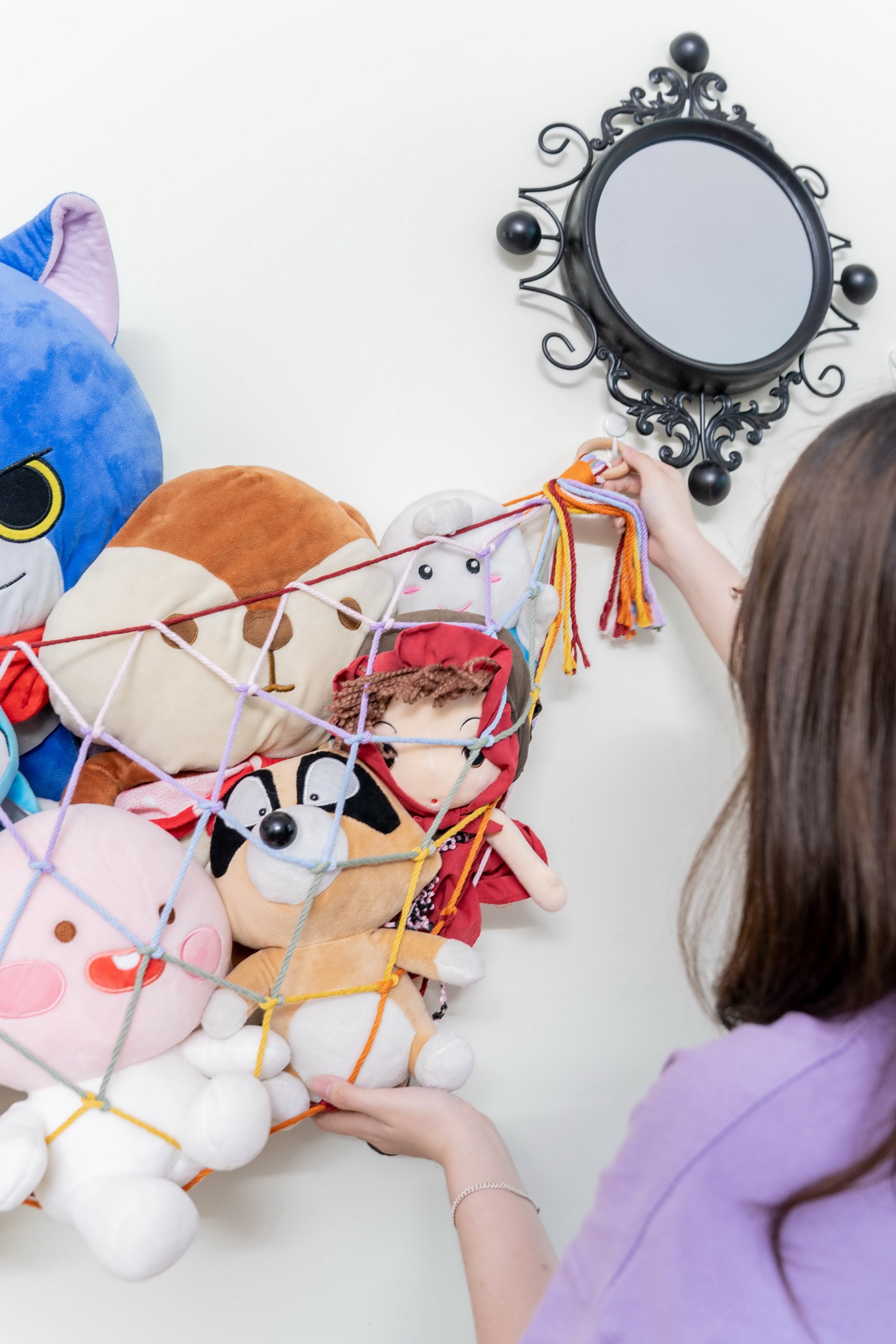 Macrame Toy Storage Hammock for Toy Hammock and Kids Storage H25