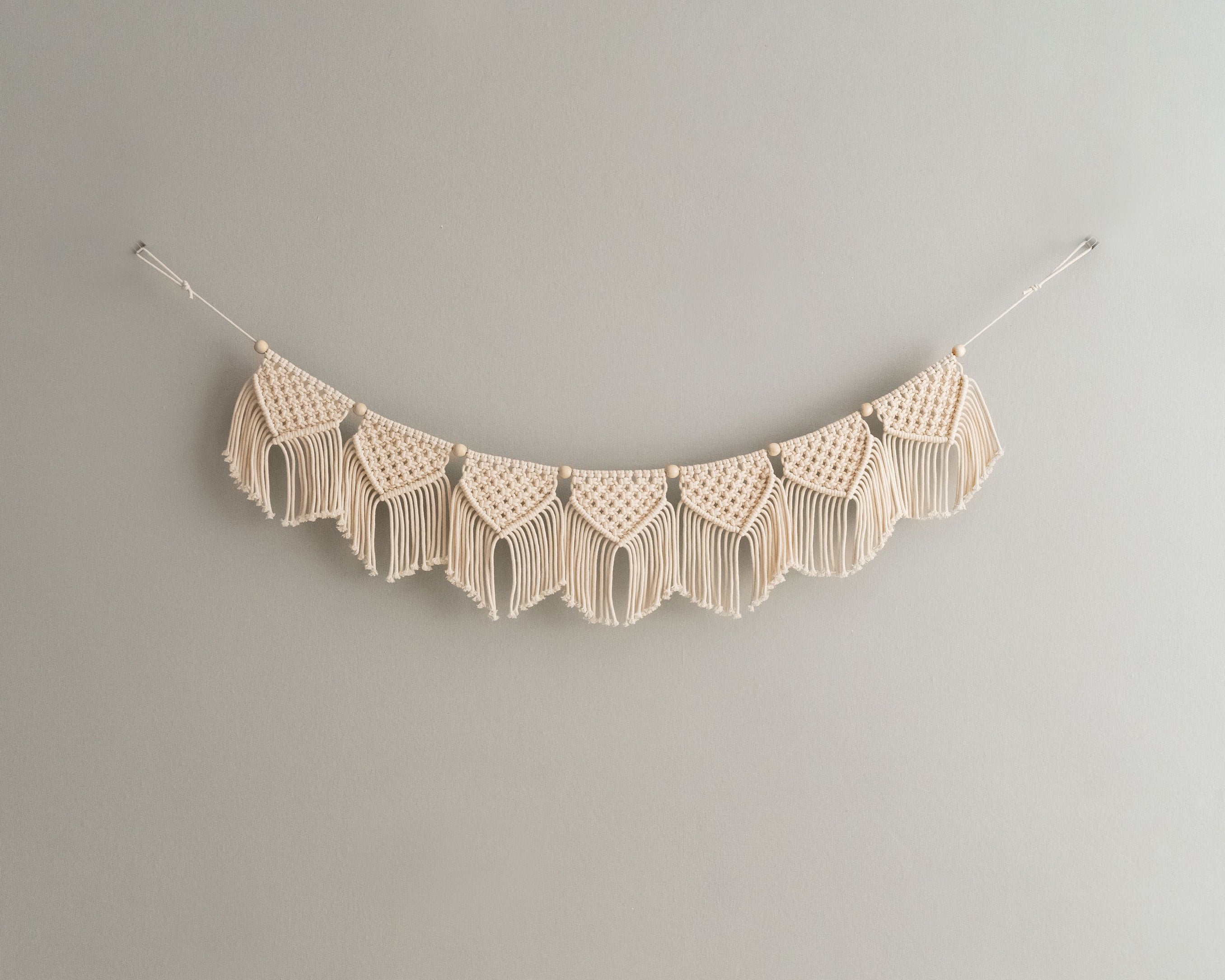 Macrame Wall Hanging - Macrame Flag Garland H33