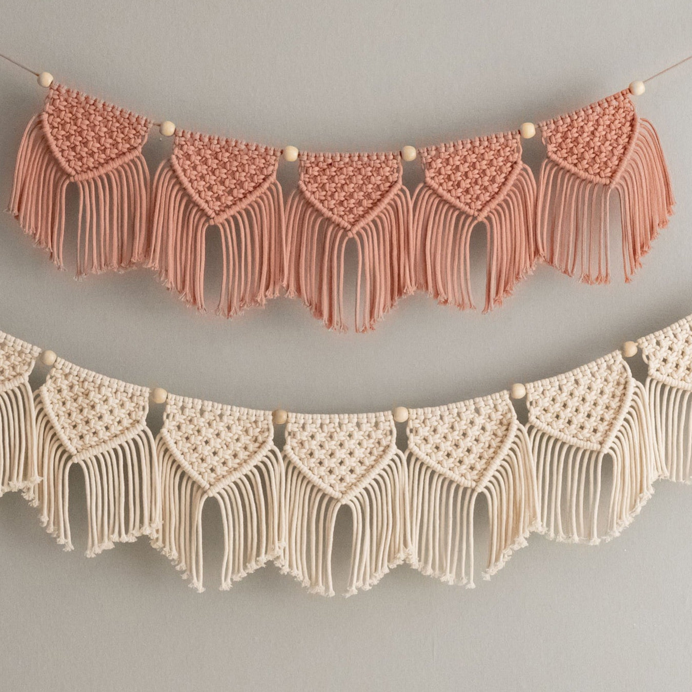 Macrame Wall Hanging - Macrame Flag Garland H33