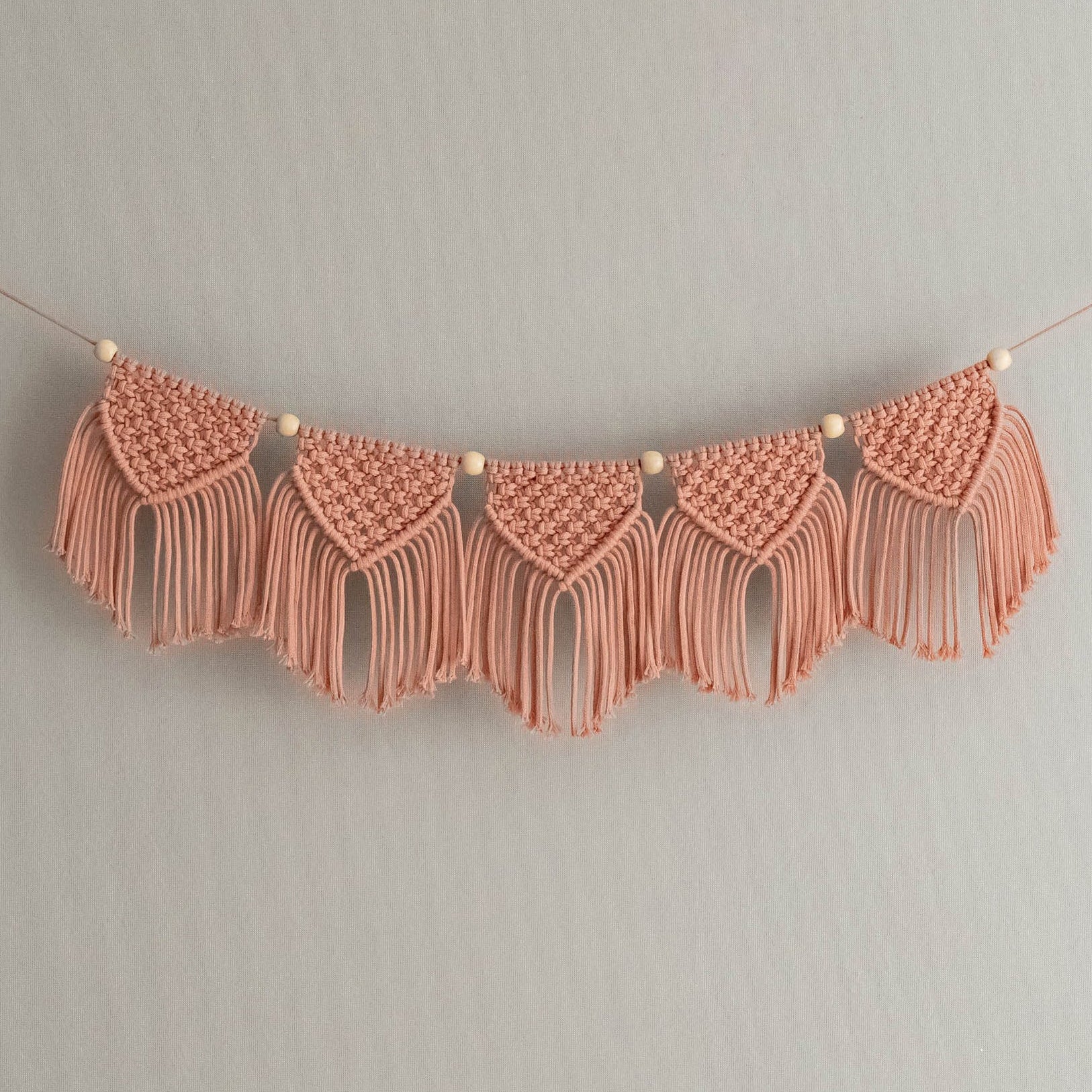 Macrame Wall Hanging - Macrame Flag Garland H33