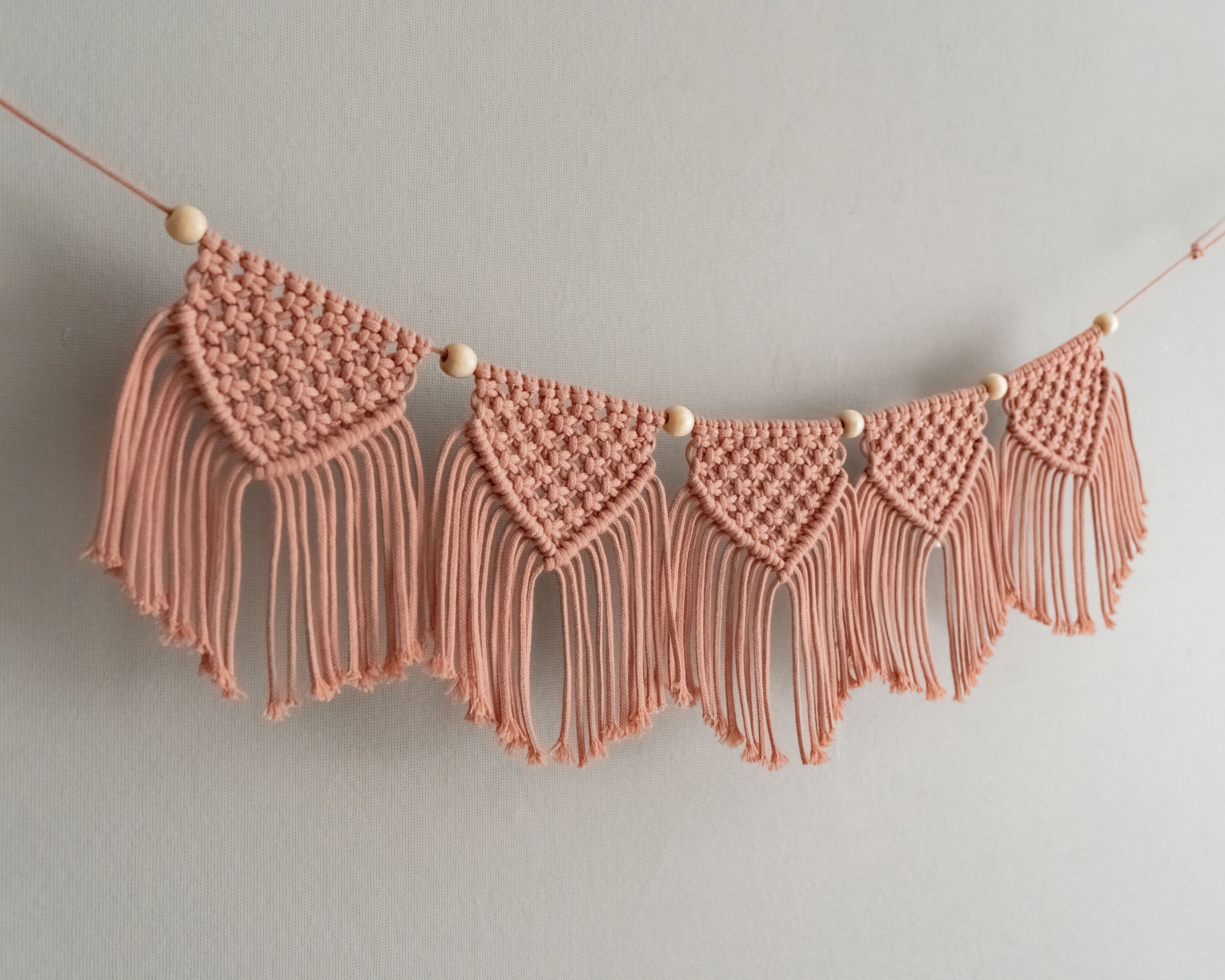 Macrame Wall Hanging - Macrame Flag Garland H33