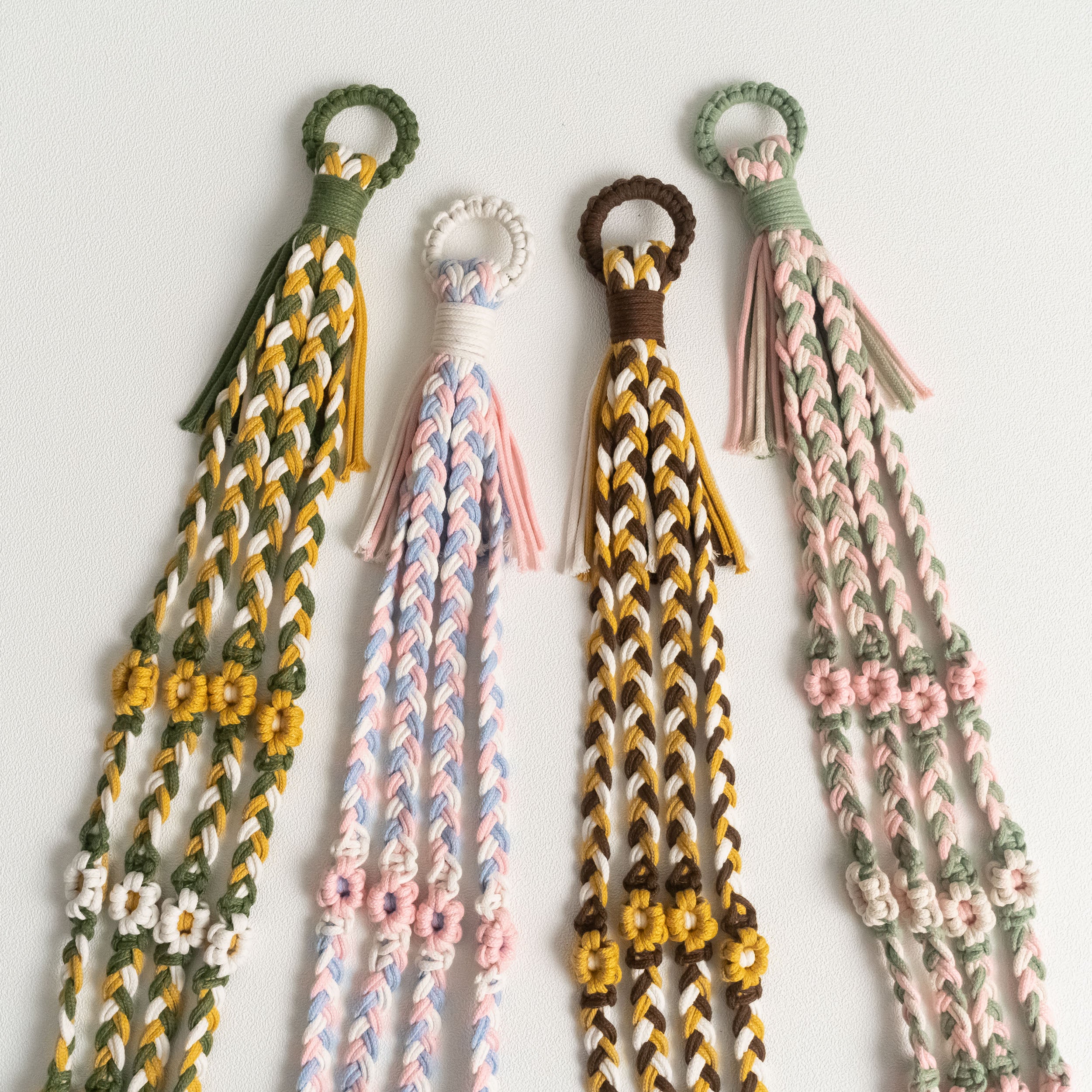 Floral Macrame Plant Hanger – Cotton Rope Indoor Hanging Flower Pot I93