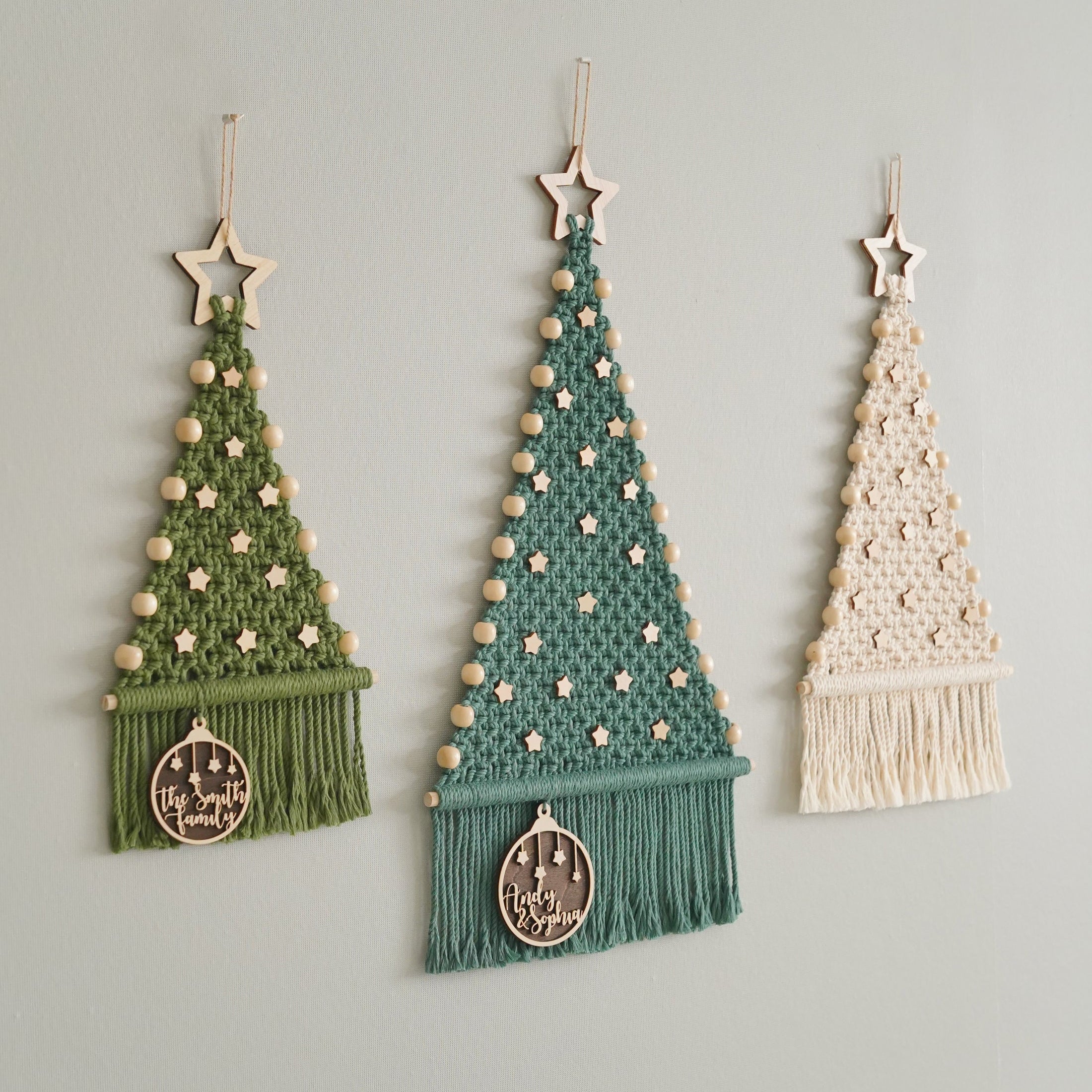 Macrame Christmas Tree Macrame Christmas Wall Decor for Boho Homes X34